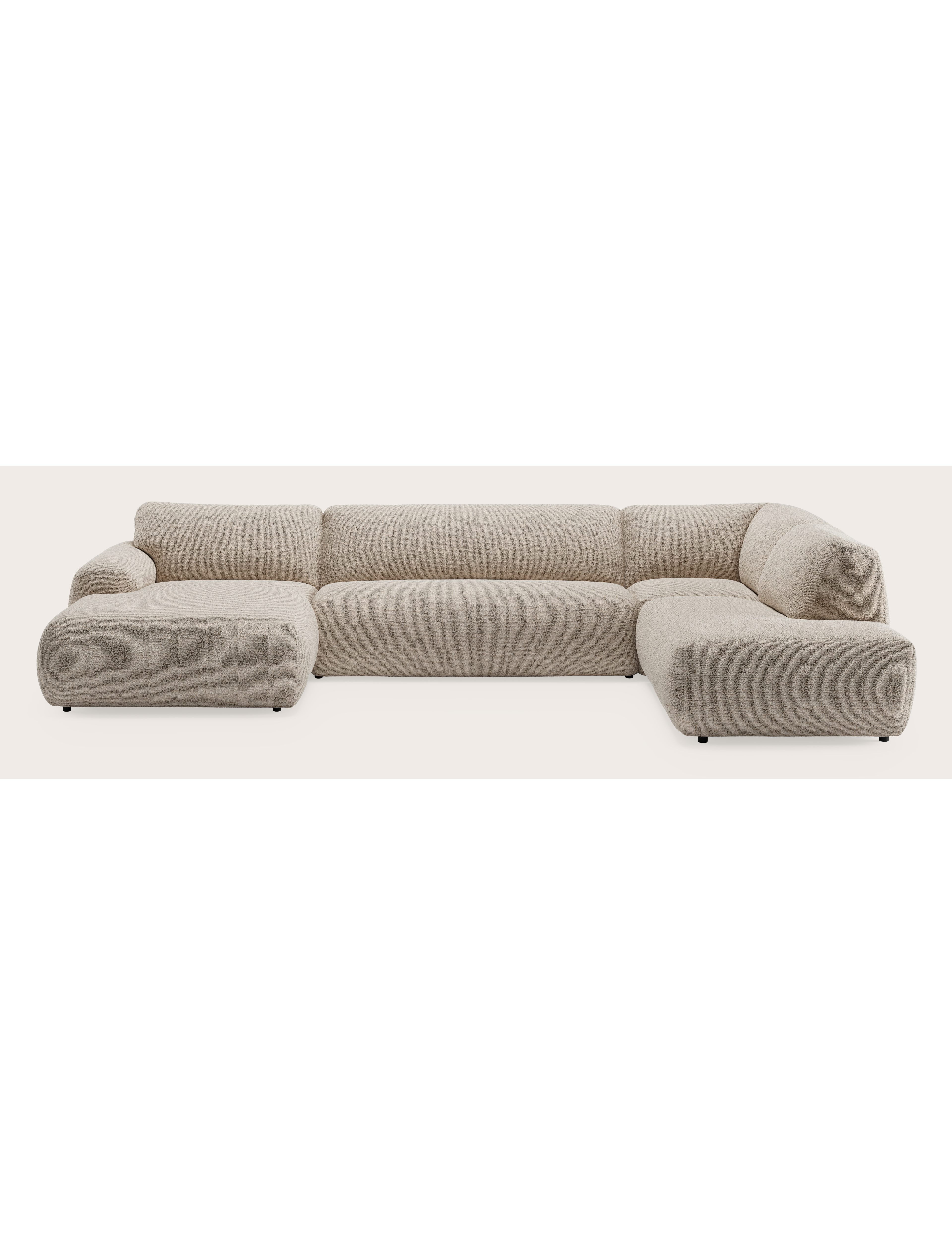 Sarpi hoekzetel 6-zit Fresco stof Natural