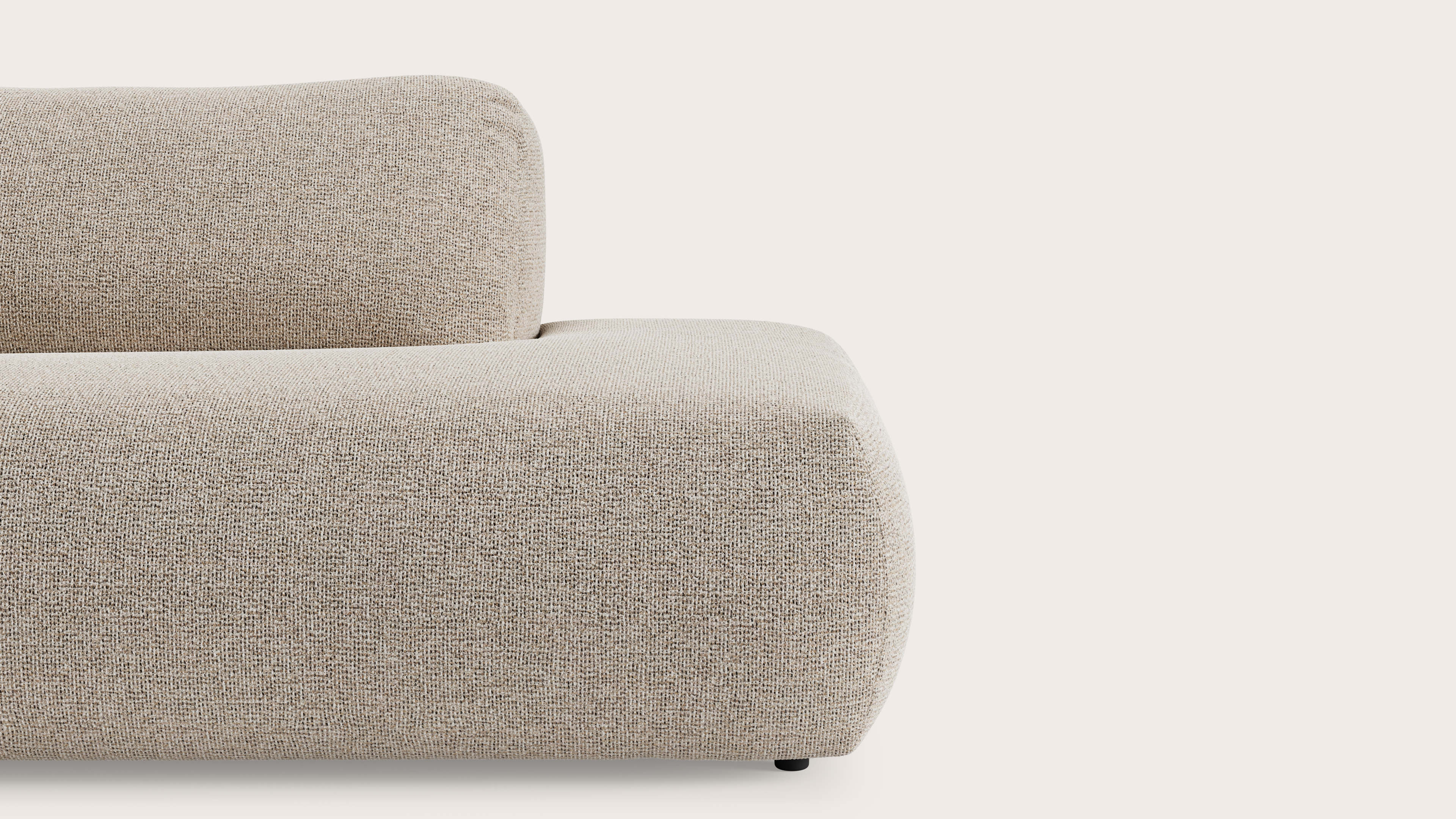 Sarpi canapé d'angle 4 places Fresco tissu Natural