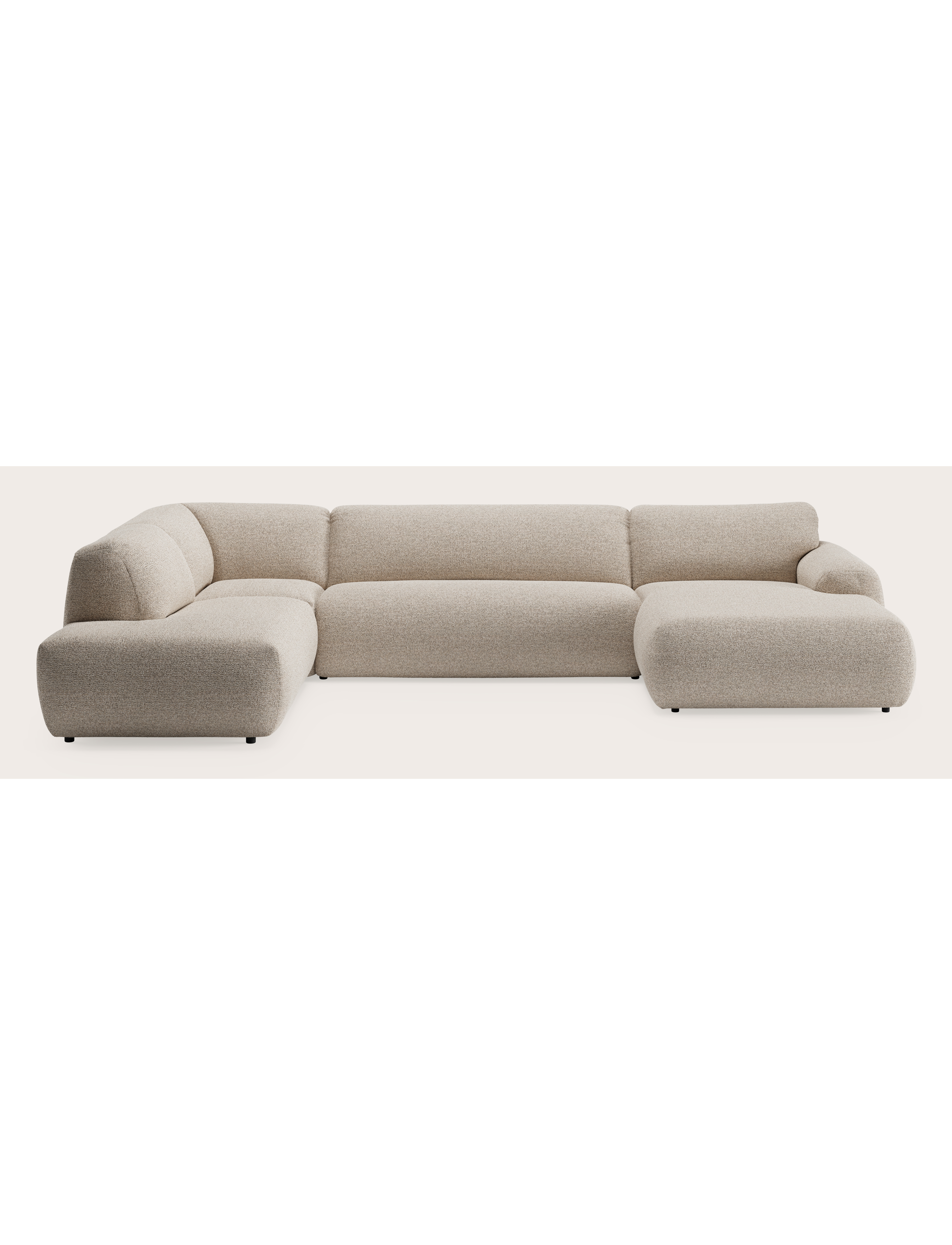 Sarpi hoekzetel 6-zit Fresco stof Natural