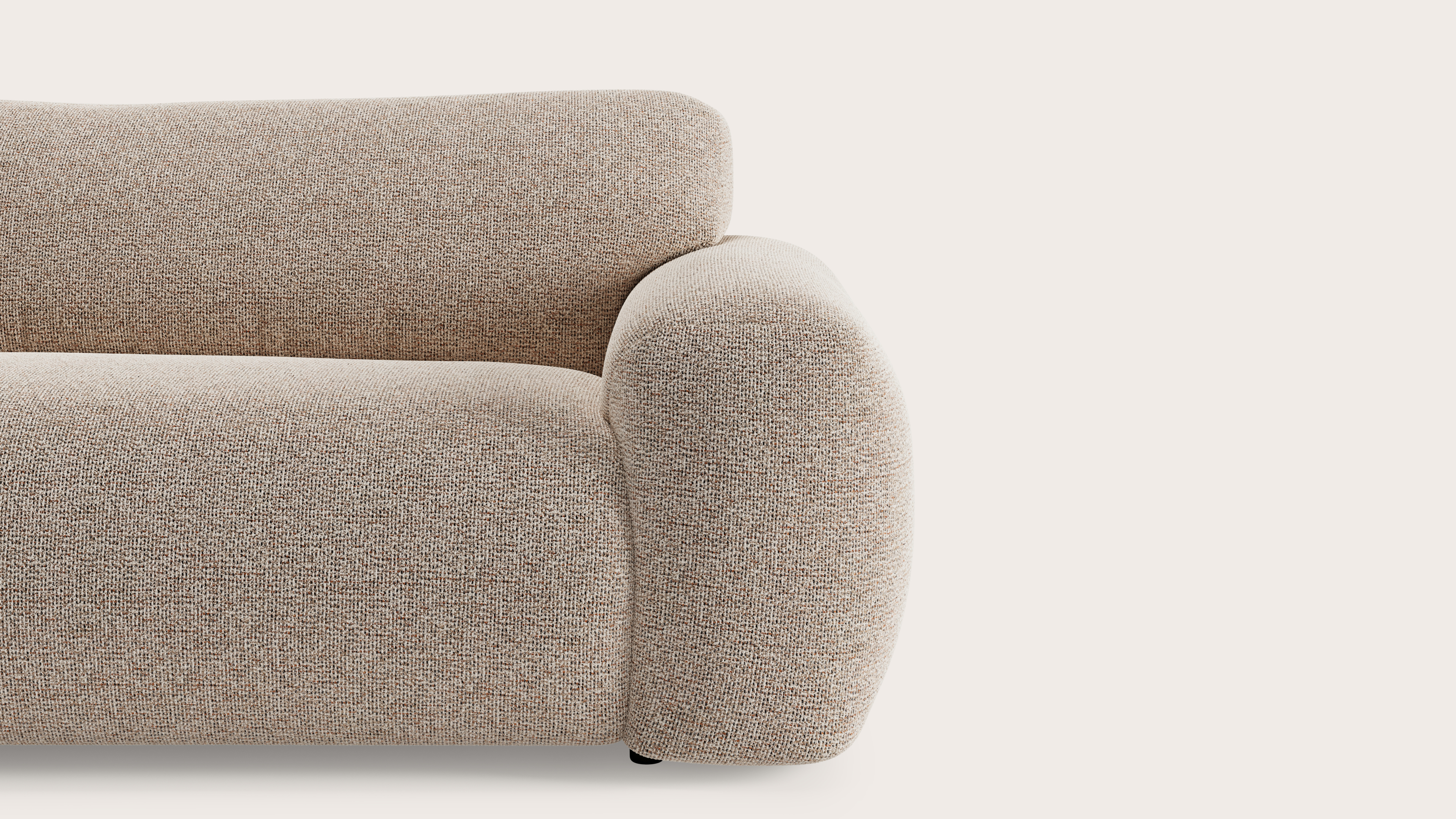 Sarpi zetel 3 places Fresco tissu Caramel