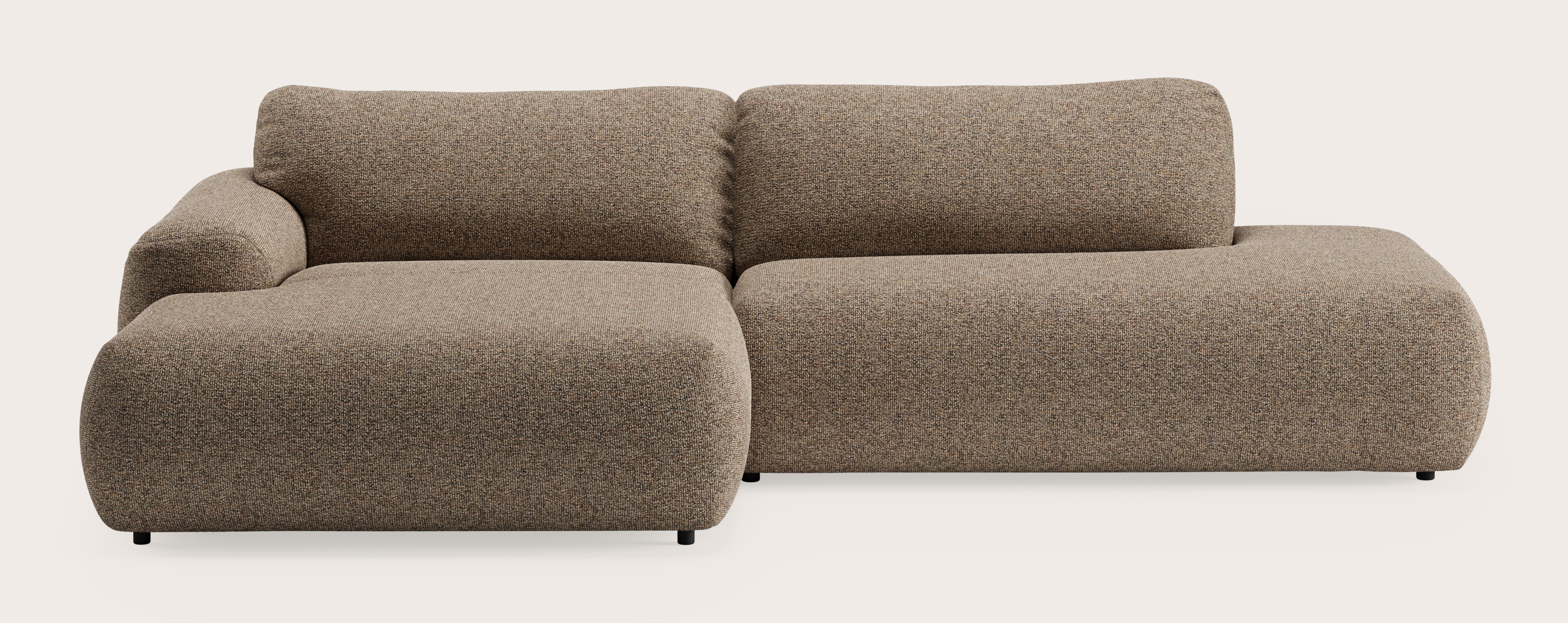 Sarpi canapé d'angle 4 places Fresco tissu Wenge