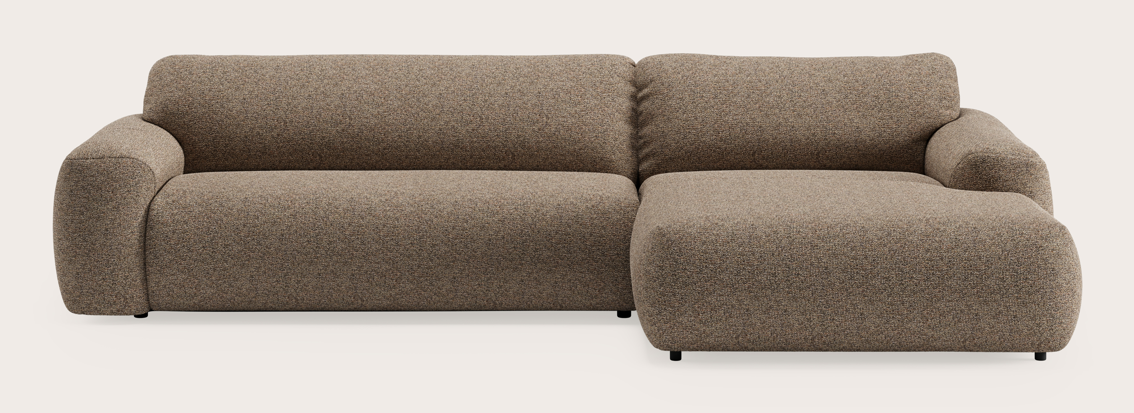 Sarpi canapé d'angle 4 places Fresco tissu Wenge