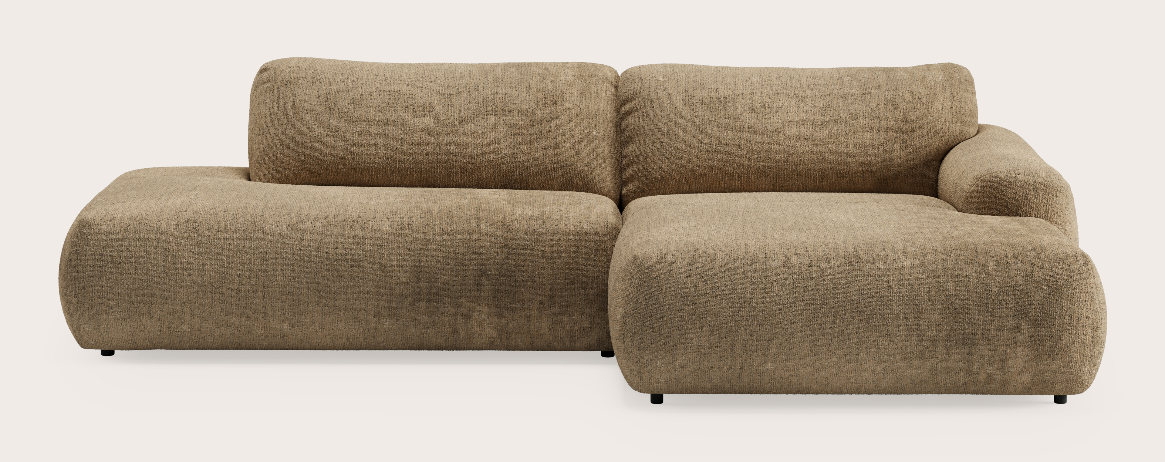 Sarpi canapé d'angle 4 places Poco tissu Dark Taupe
