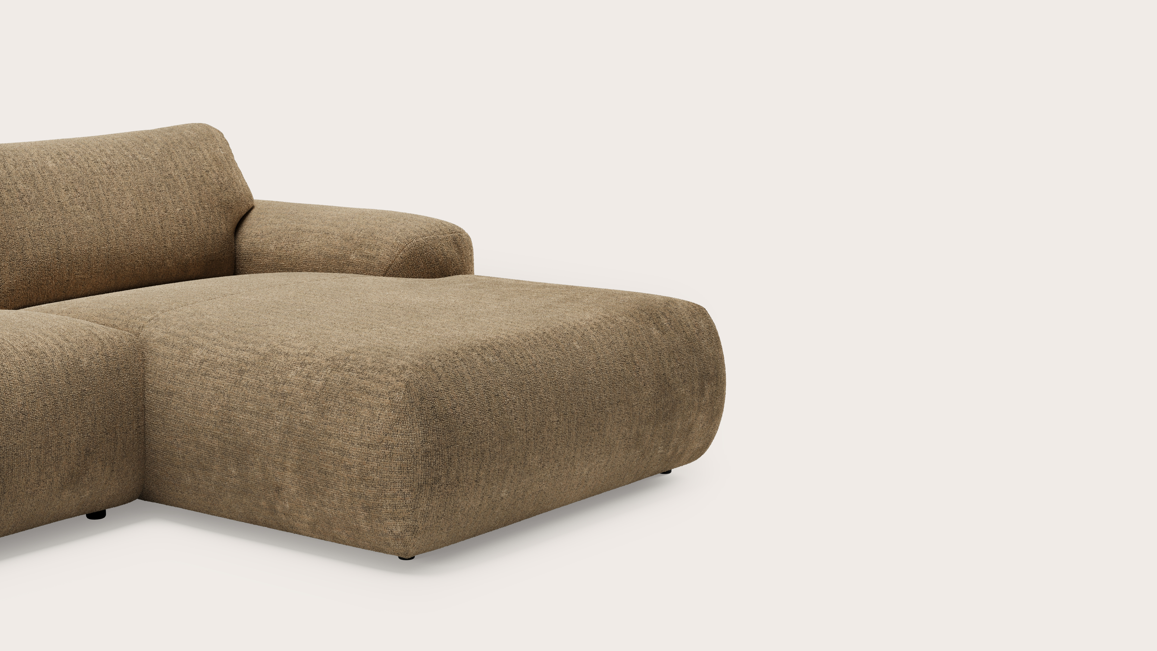 Sarpi hoekzetel 4,5-zit Poco stof Dark Taupe