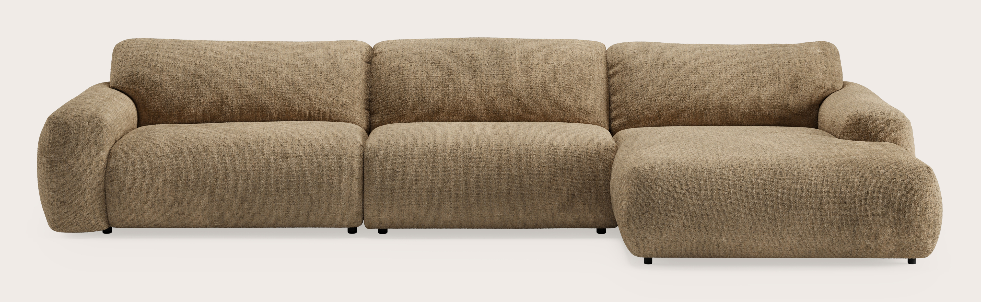 Sarpi hoekzetel 5-zit Poco stof Dark Taupe
