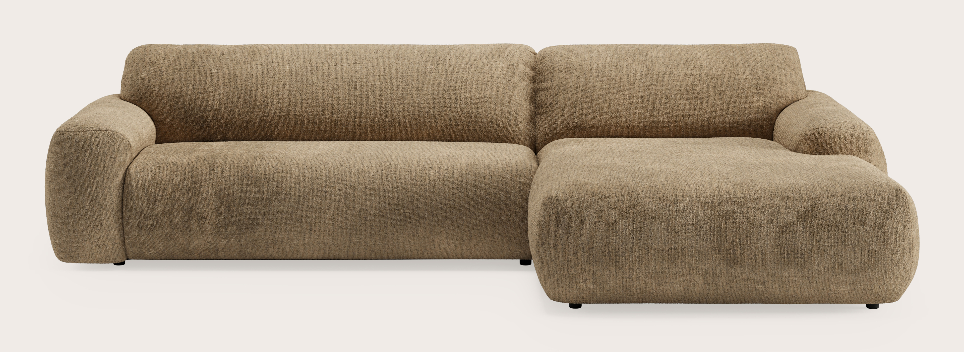 Sarpi hoekzetel 4-zit Poco stof Dark Taupe