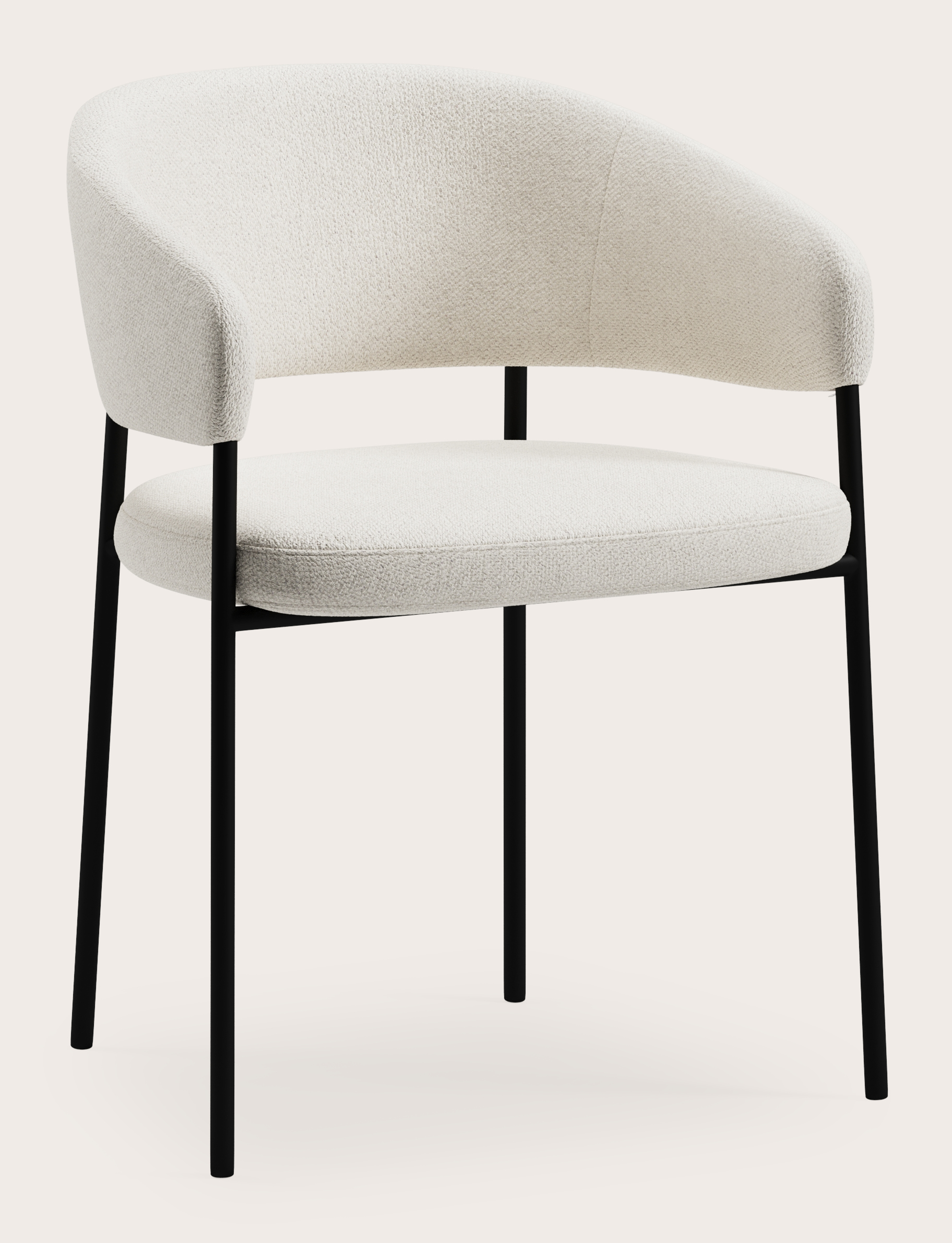 Rivoli armstoel in Volti stof Pearl