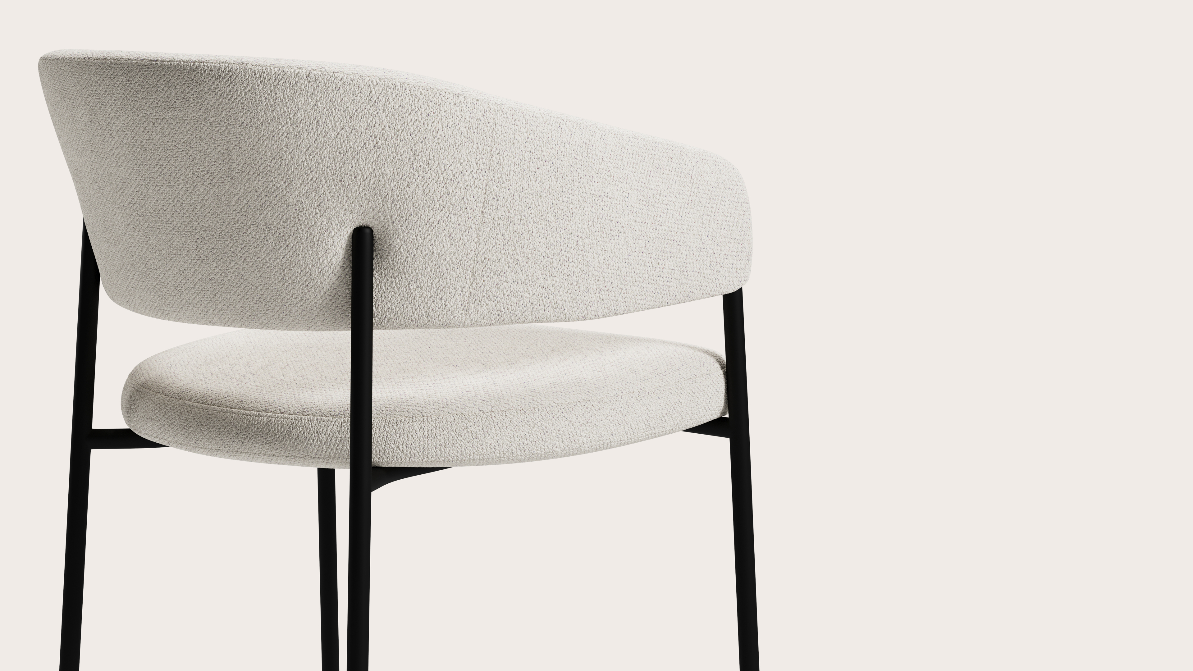 Rivoli armstoel in Volti stof Pearl