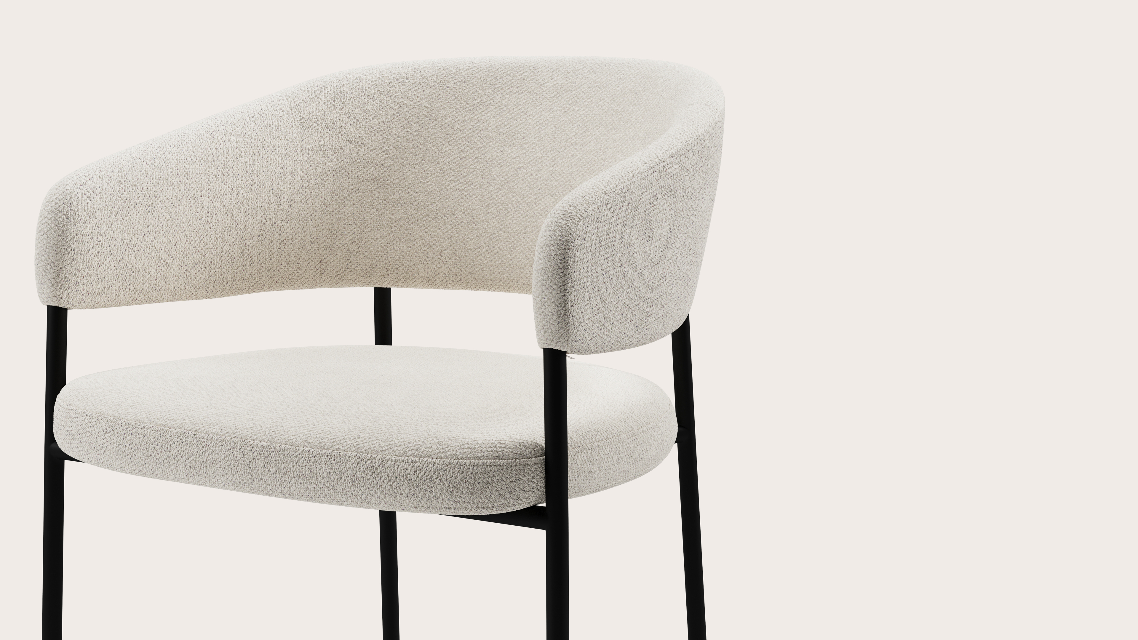Rivoli armstoel in Volti stof Pearl