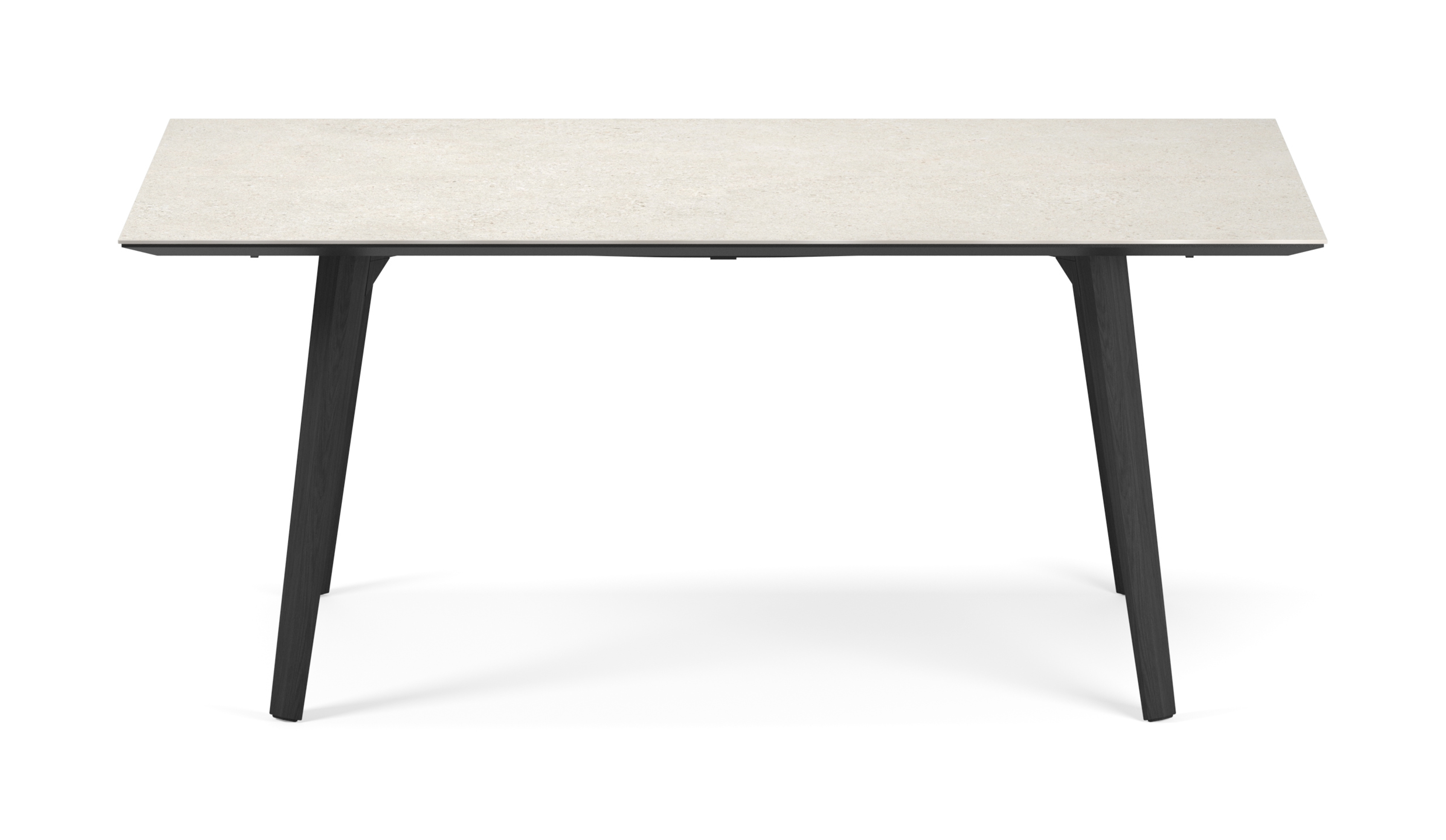 Table de salle à manger Clino armature en chêne noir avec plateau Ceramo rectangulaire céramique en couleur Shilin 180 x 90 x 77 cm