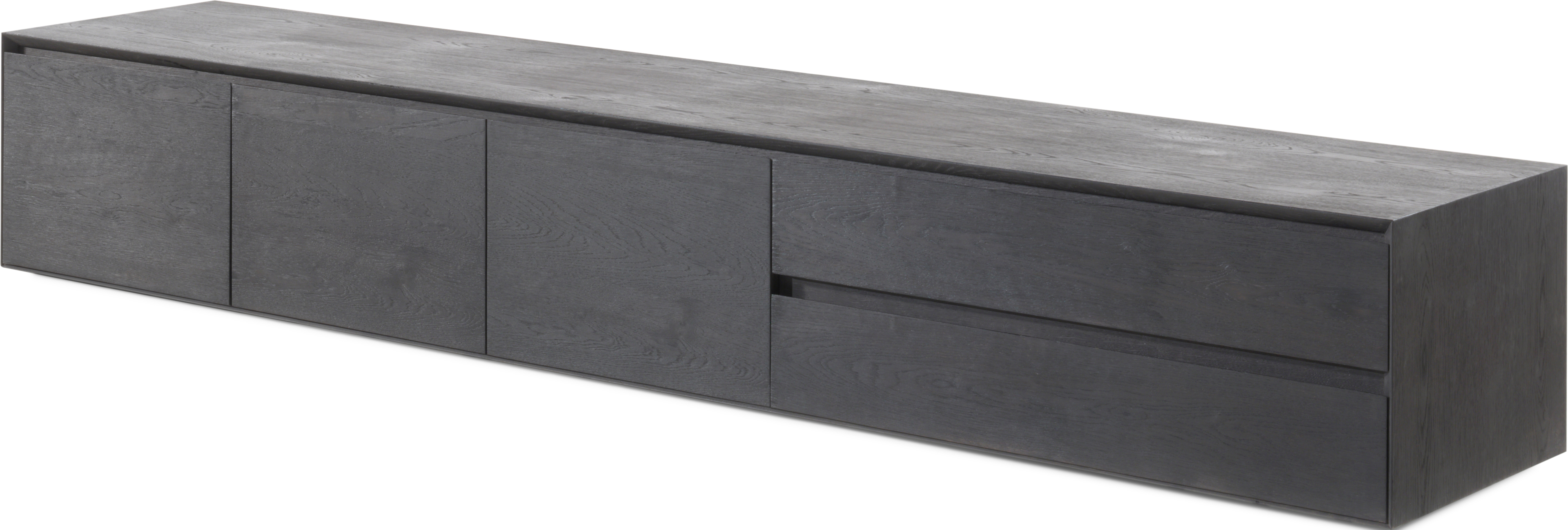 Arno tv-meubel in zwarte eik 220 x 45 cm