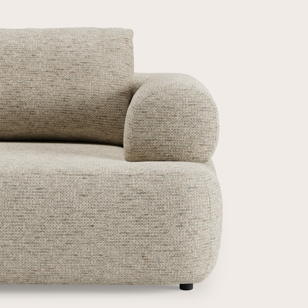 Matera canapé d'angle 3,5 places en Tessaro tissu Beige