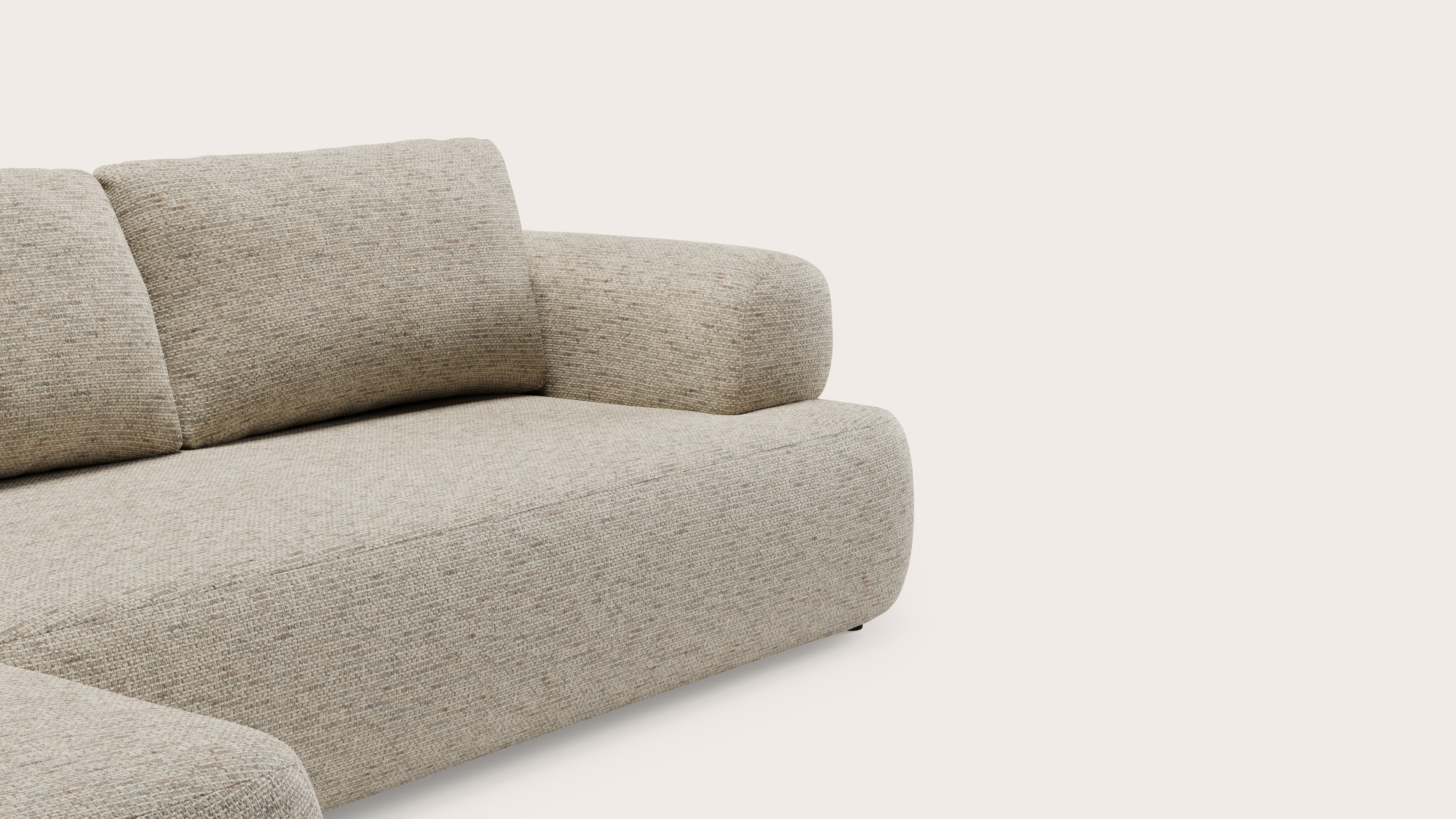 Matera hoekzetel 3,5-zit in Tessaro stof Beige