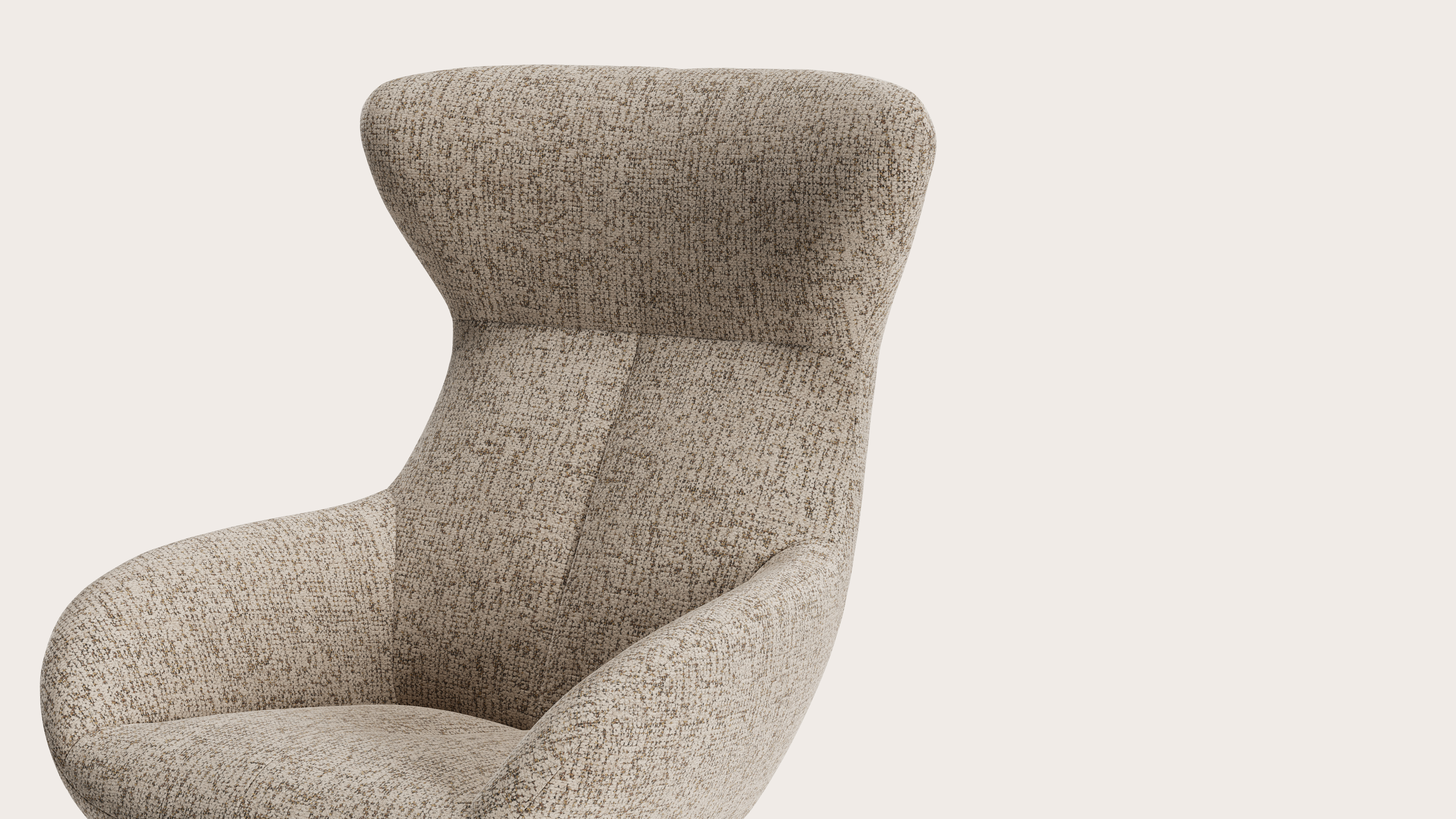 Riposa relax fauteuil (tilt functie) in Mareto stof Taupe met poot in zwart metaal