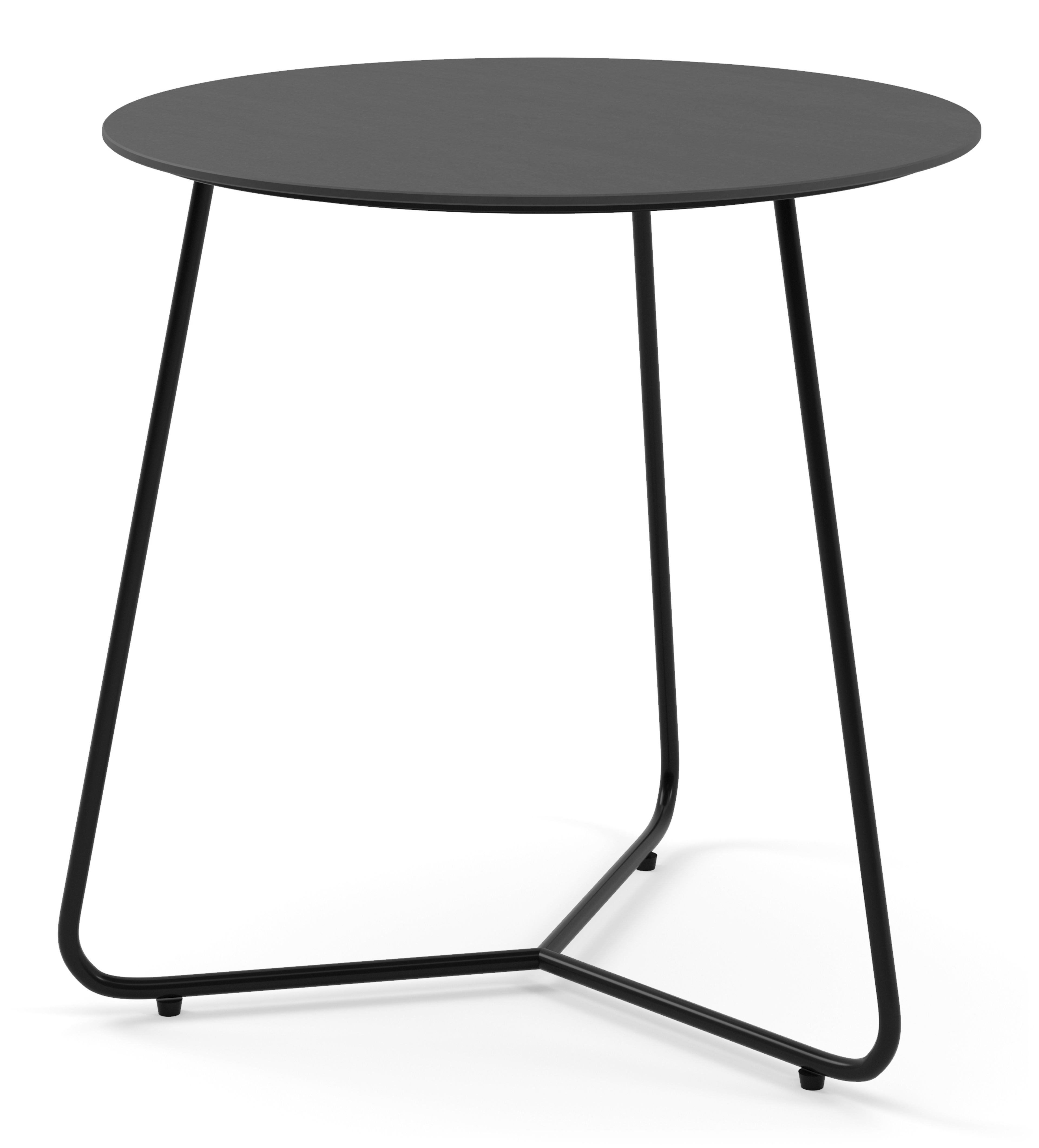 Table d'appoint Marzo armature métal noir avec plateau de table Ceramo en céramique couleur Basalt Black