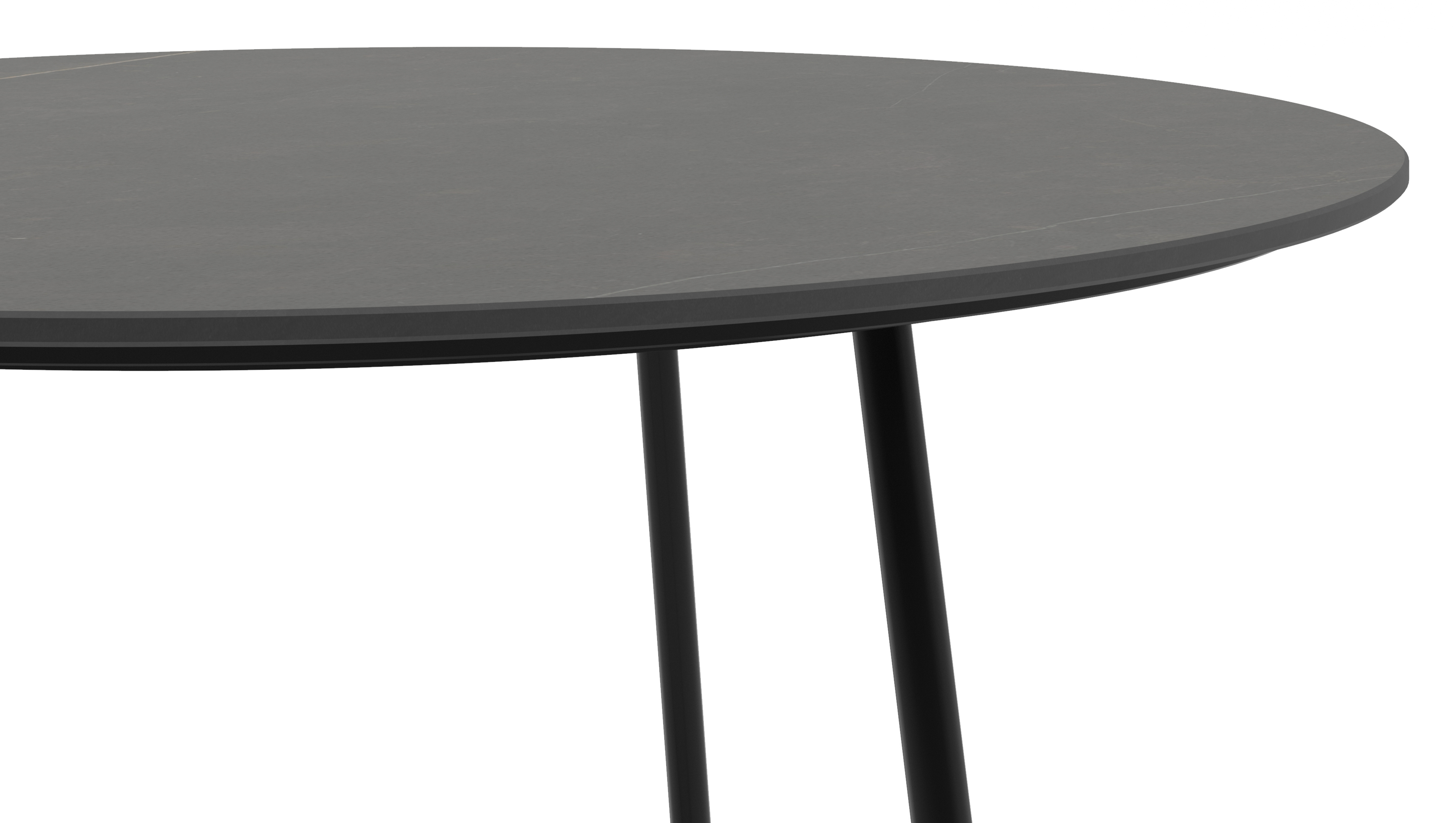 Bijzettafel Marzo onderstel zwart metaal met Ceramo blad keramiek in kleur Calatorao