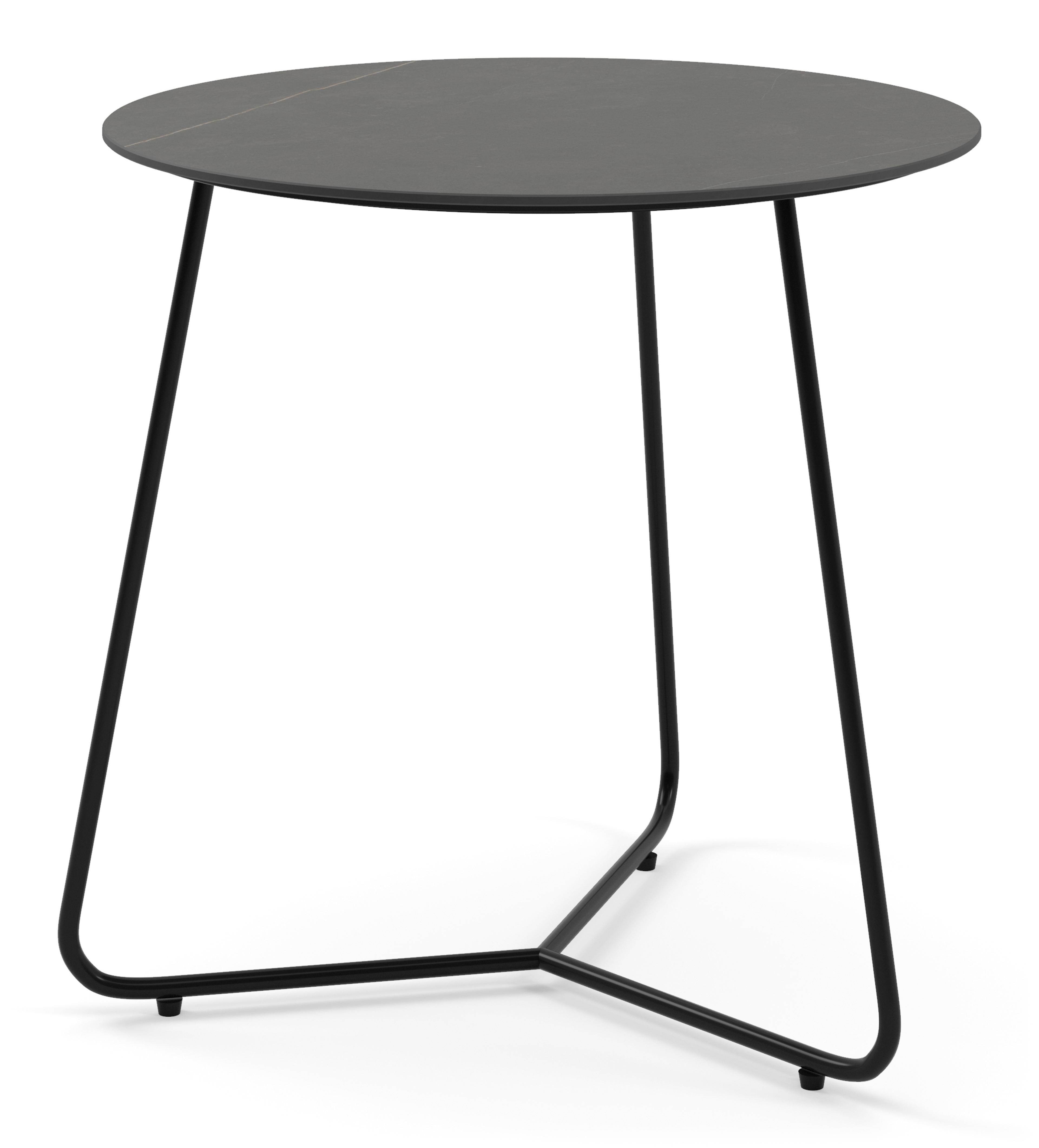 Bijzettafel Marzo onderstel zwart metaal met Ceramo blad keramiek in kleur Calatorao