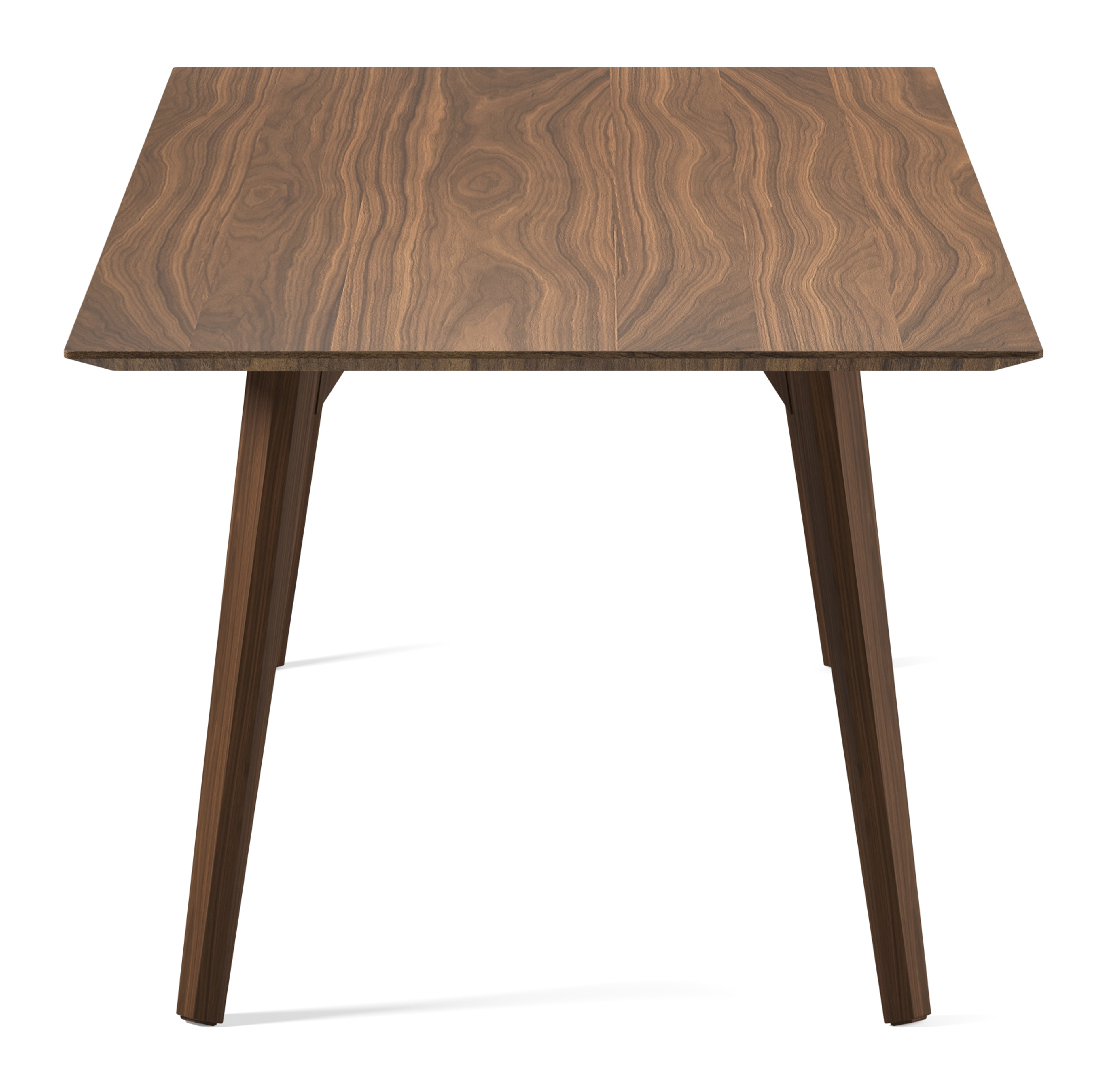 Eettafel Clino onderstel in walnoot met rechthoekig Finesso blad in walnoot 220 x 100 x 76 cm