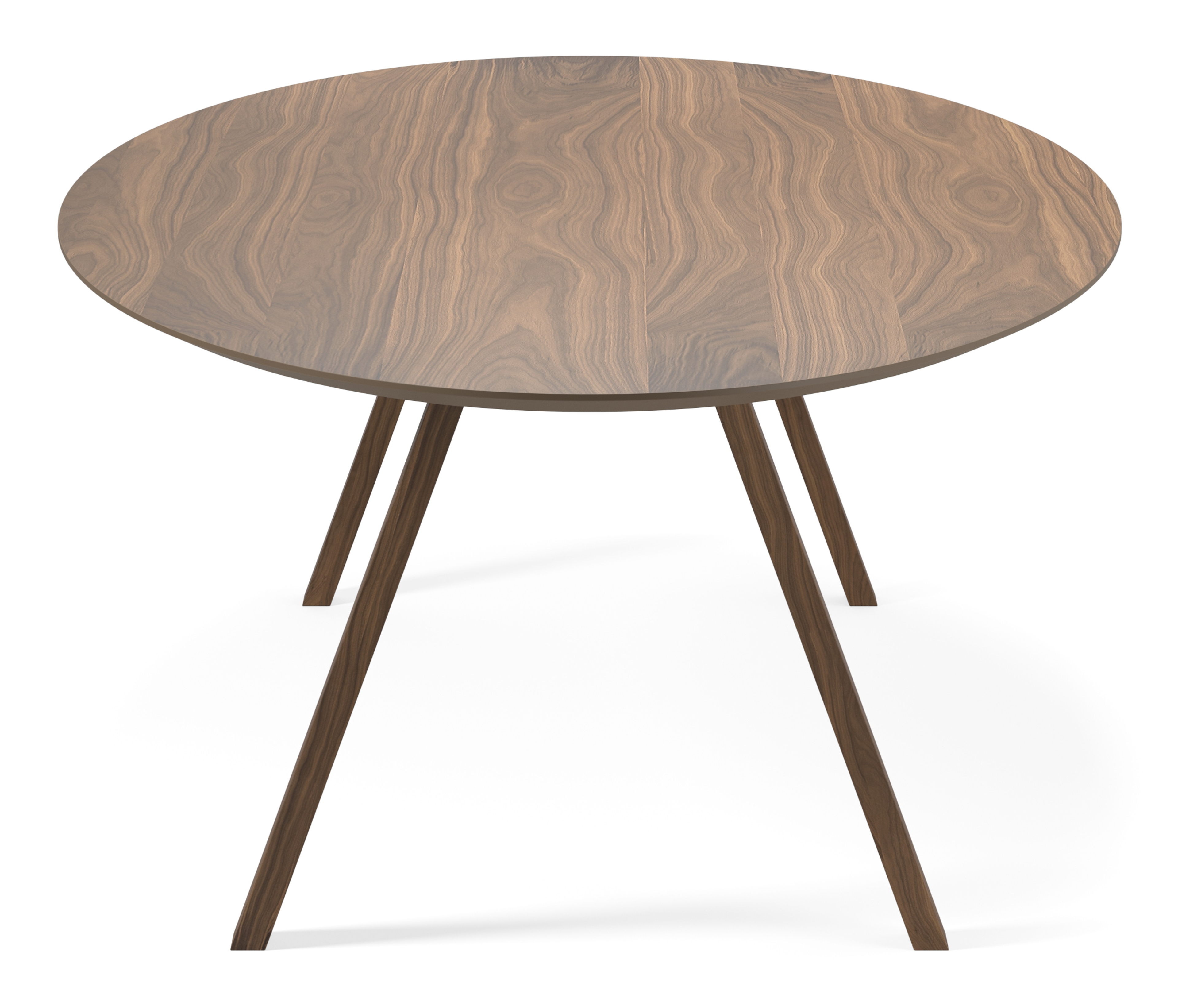 Table de salle à manger Tiendo armature in walnoot met ovaal Finesso blad in walnoot 300 x 140 x 76 cm