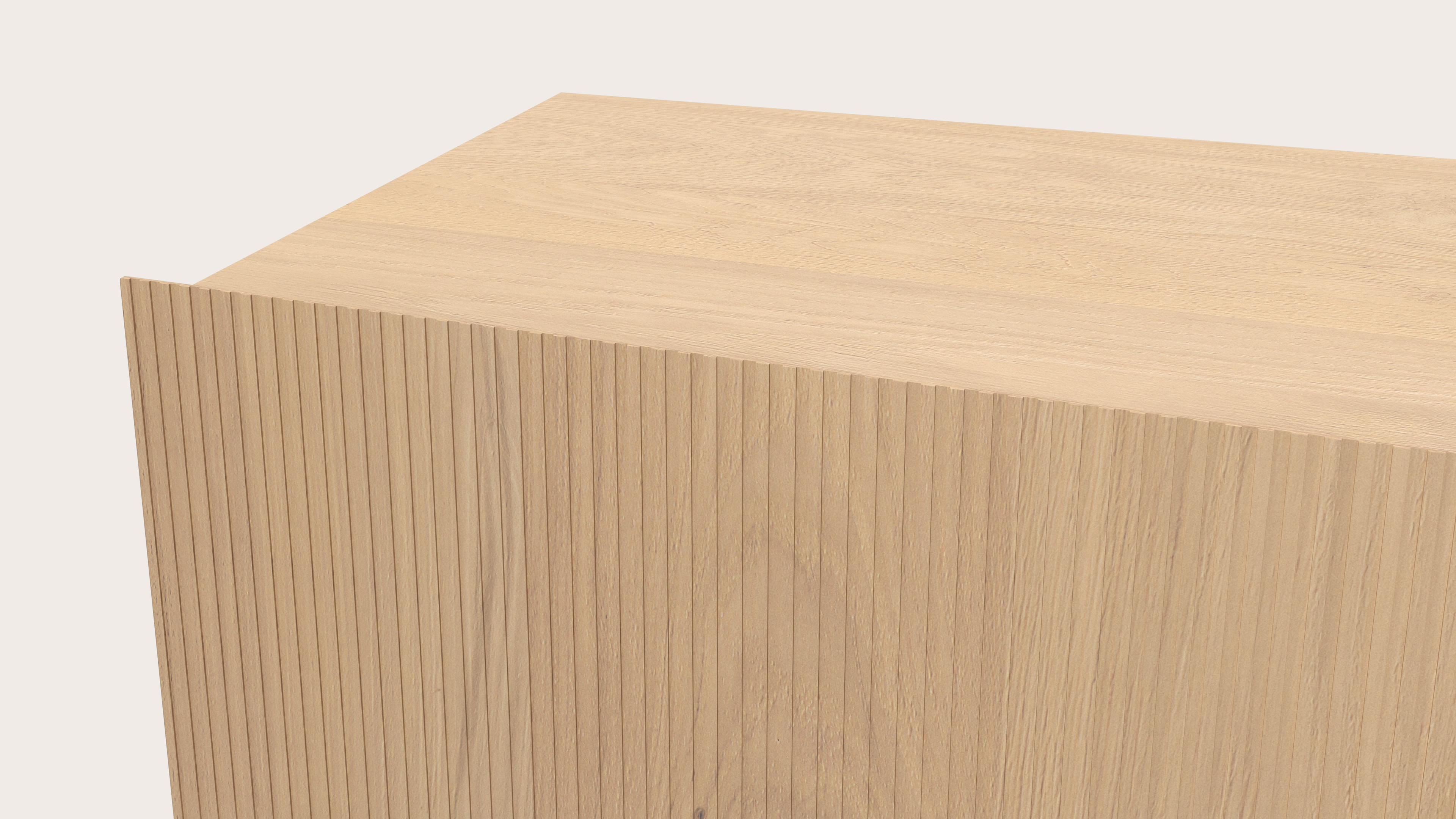 Armoire de bar Grivolo en chêne couleur naturelle avec pieds ronds 120 x 45 cm