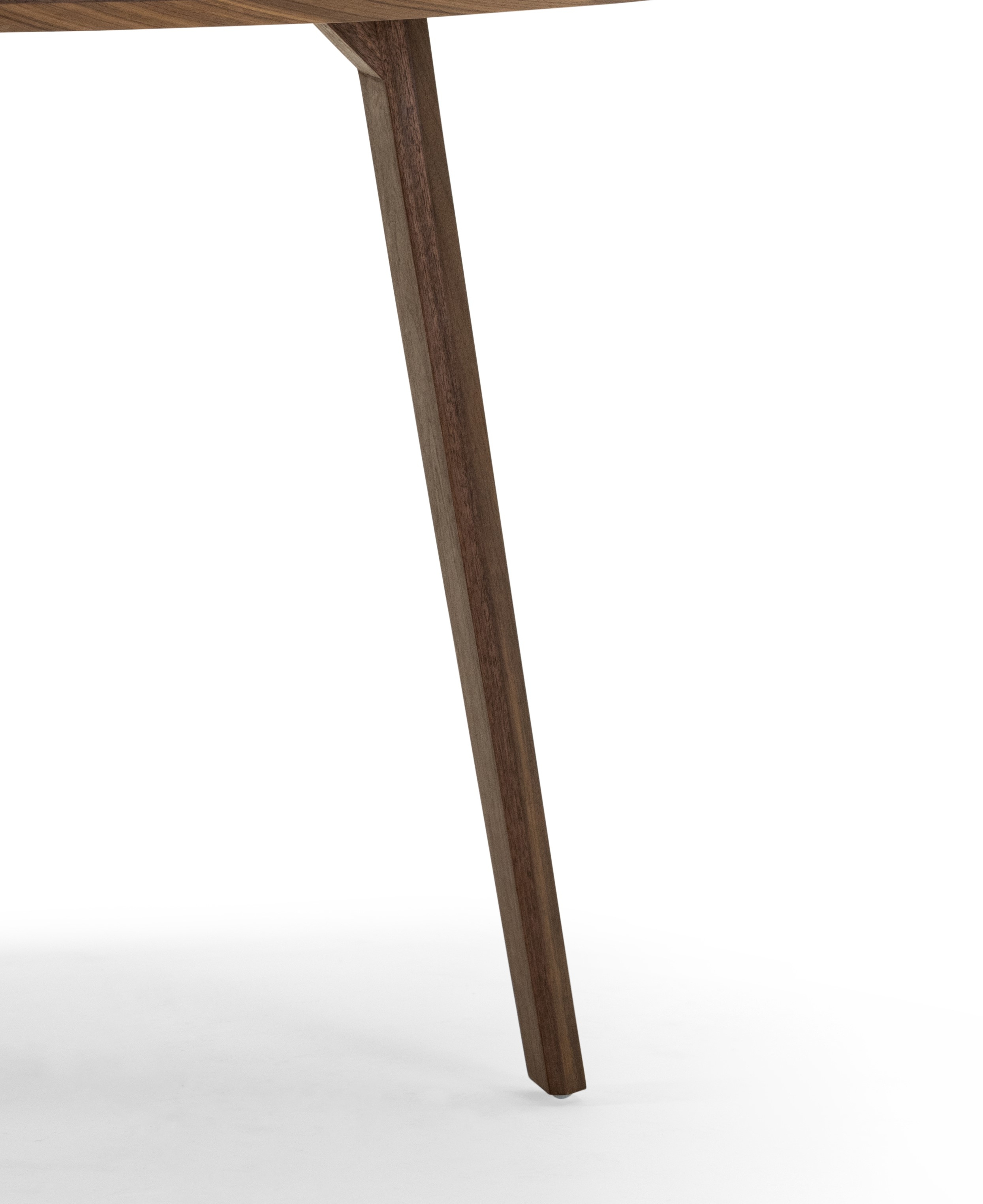 Eettafel Clino onderstel in walnoot met rechthoekig Finesso blad in walnoot 180 x 90 x 77 cm