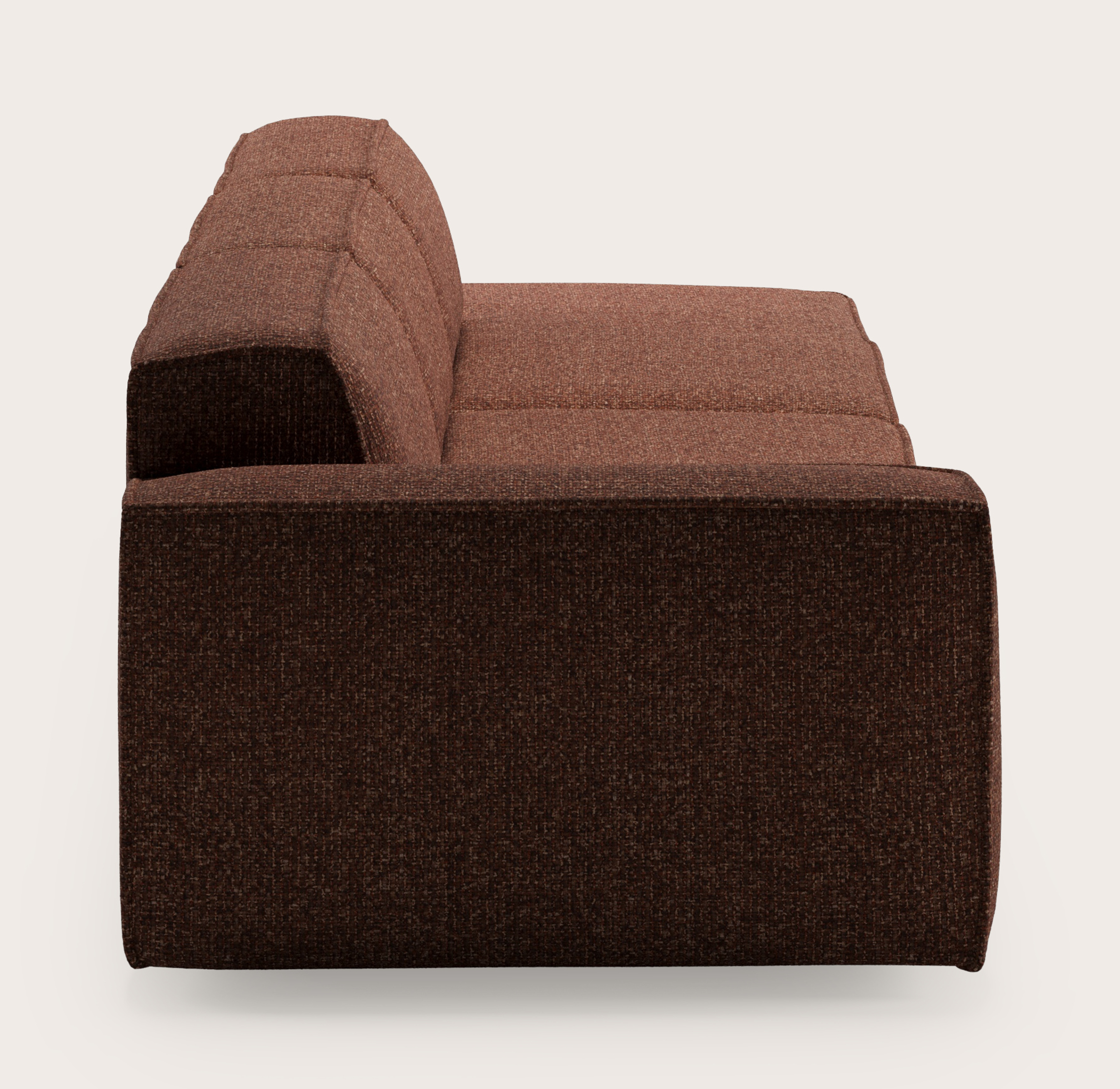 Isola canapé 3,5 places en Tessaro tissu Rust