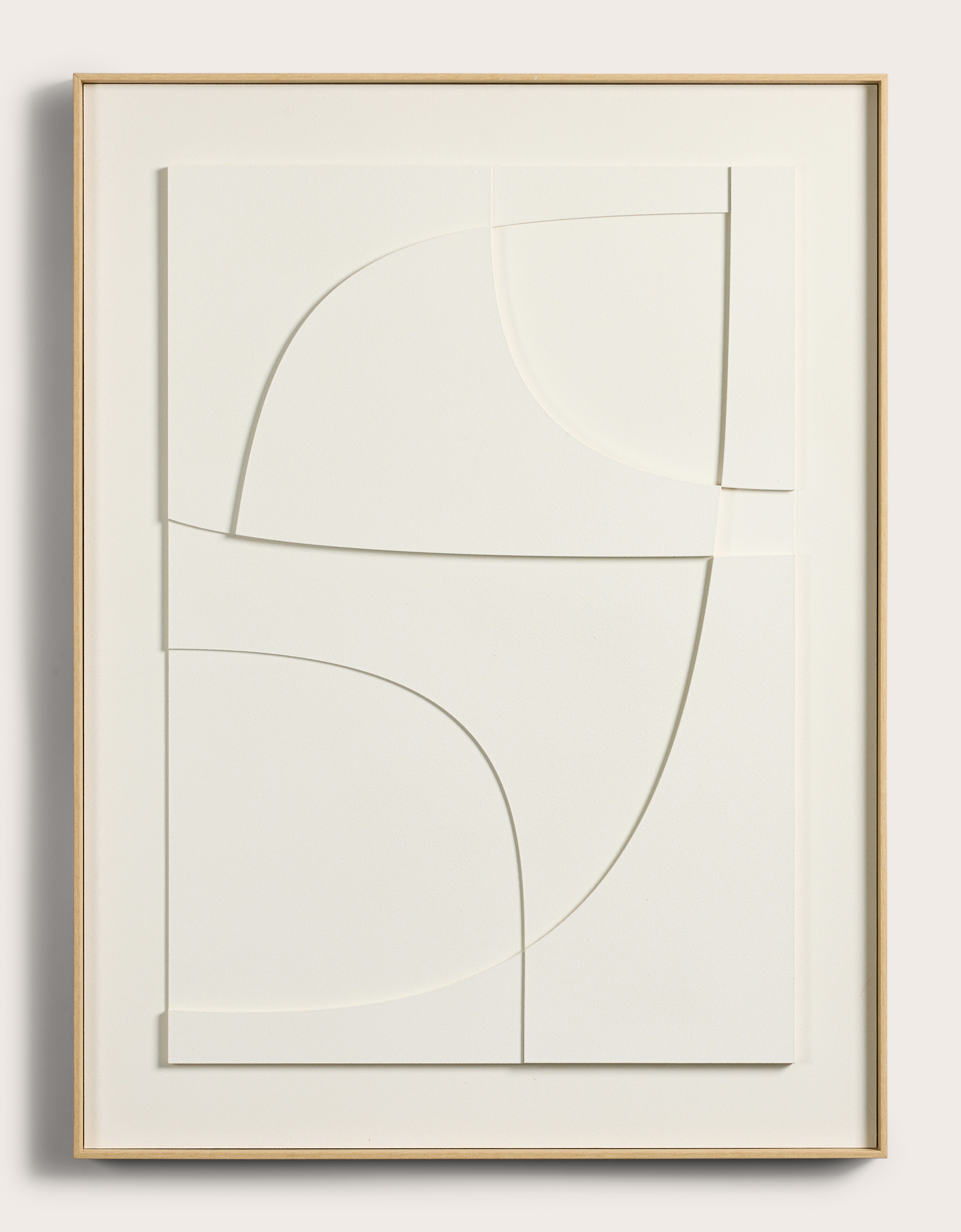 Relief I 3D wanddecoratie wit 75x100cm