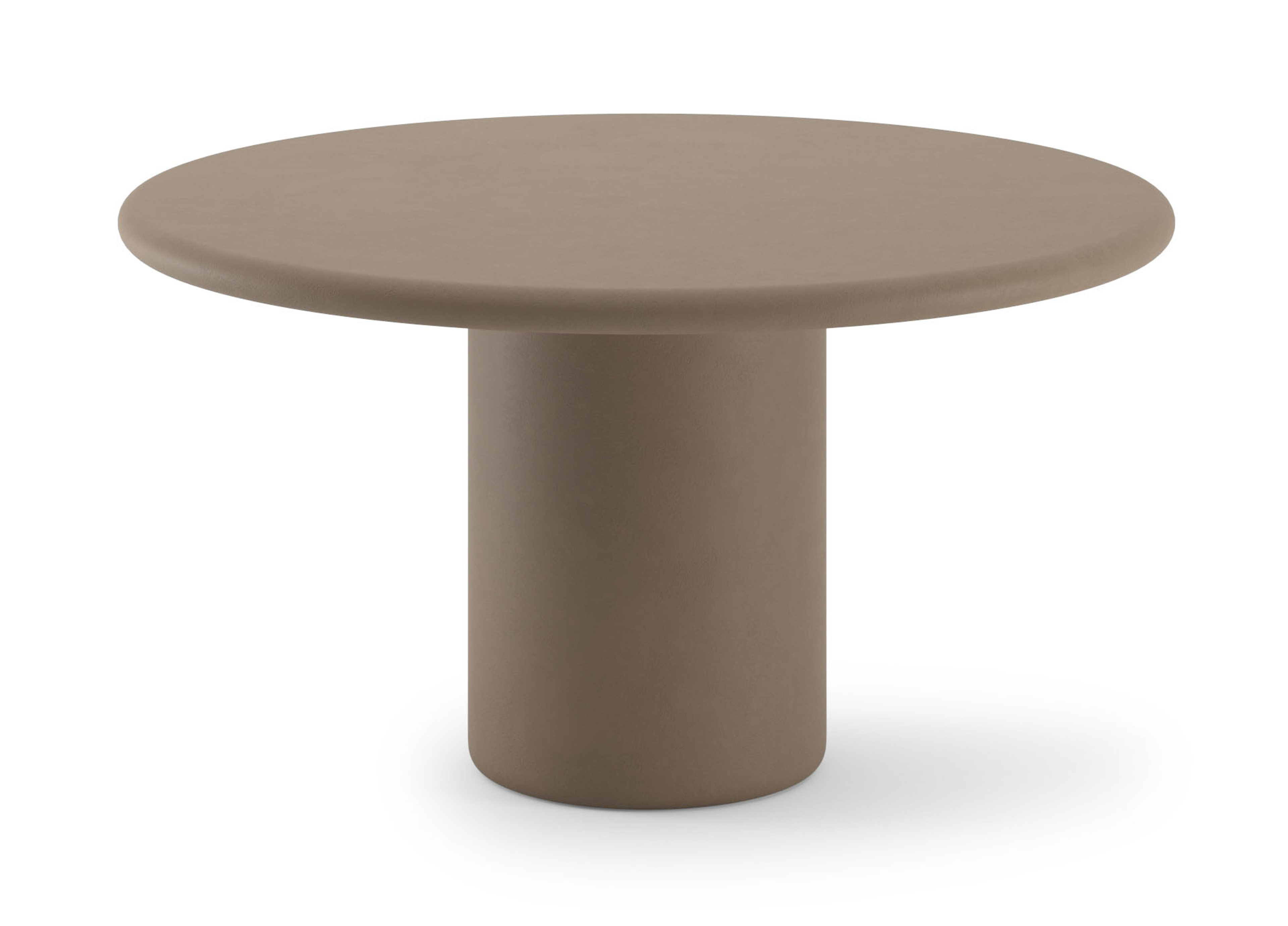 Eettafel Artisano met rond Artisano blad in Claylime kleur Desert