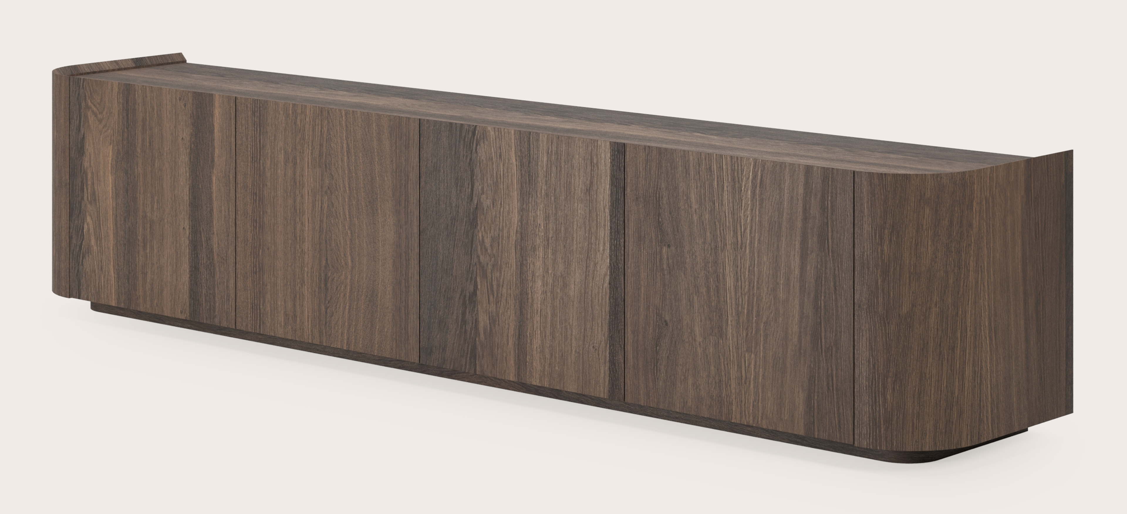Meuble tv Rondato en chêne fumé 229 x 45 cm