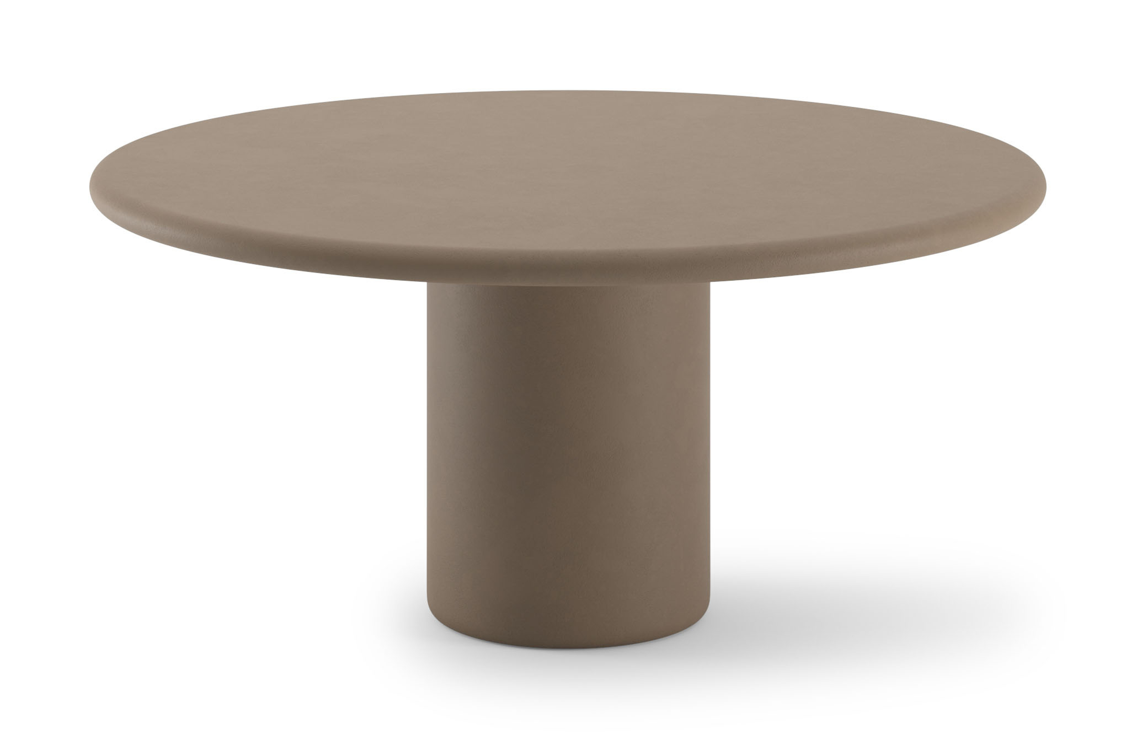 Eettafel Artisano met rond Artisano blad in Claylime kleur Desert
