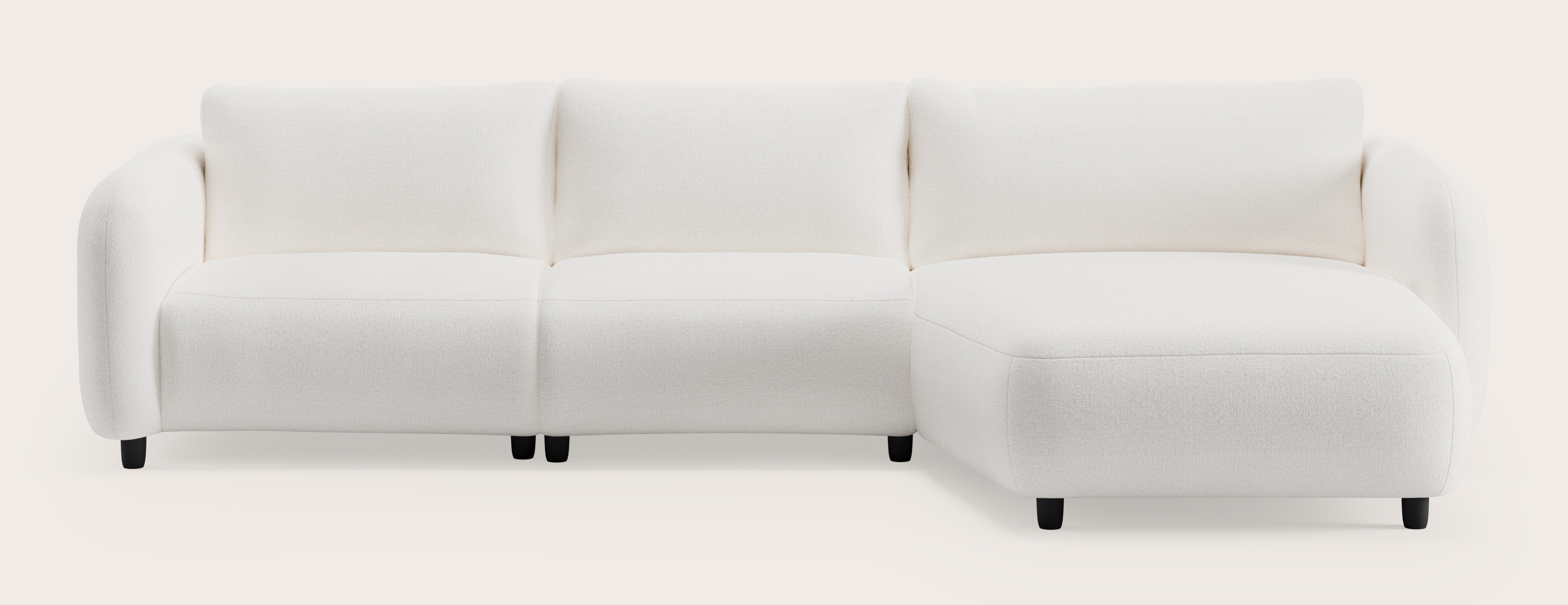 Milio elektrische canapé d'angle 4,5 places en Dolce tissu Feather