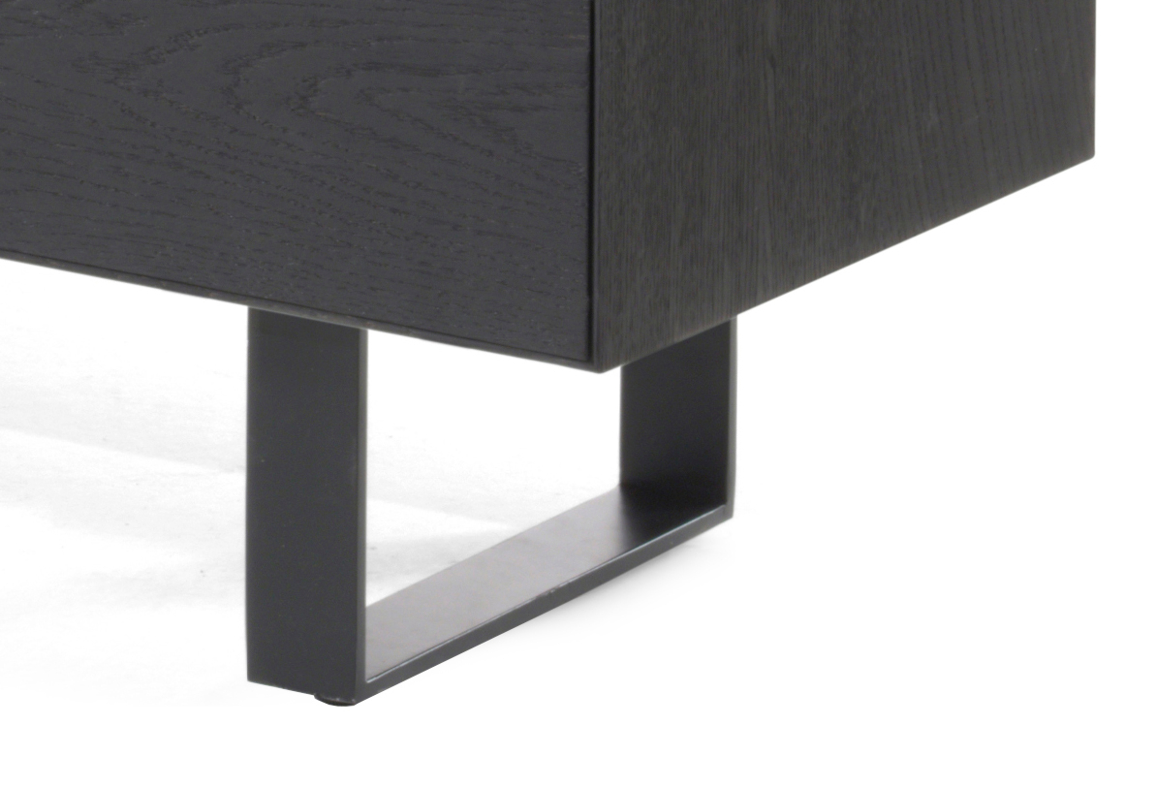 Arno tv-meubel in zwarte eik met U-poten 130 x 45 cm