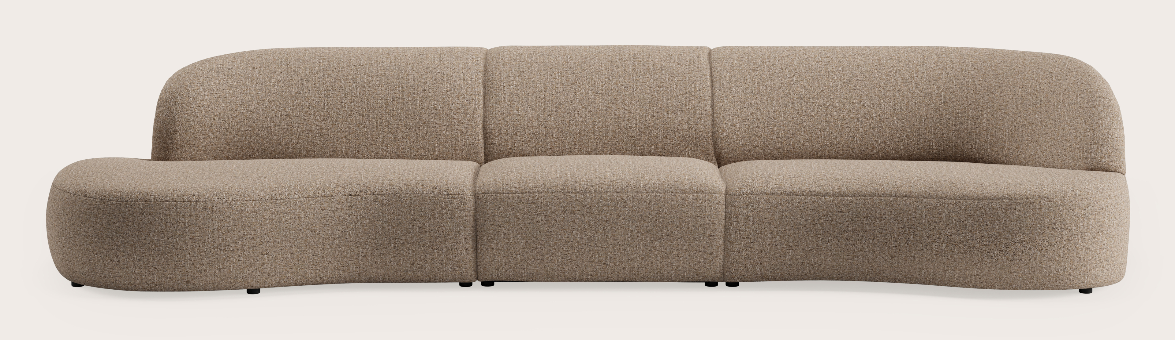 Tubo zetel 4-zit in Stanza stof Brown