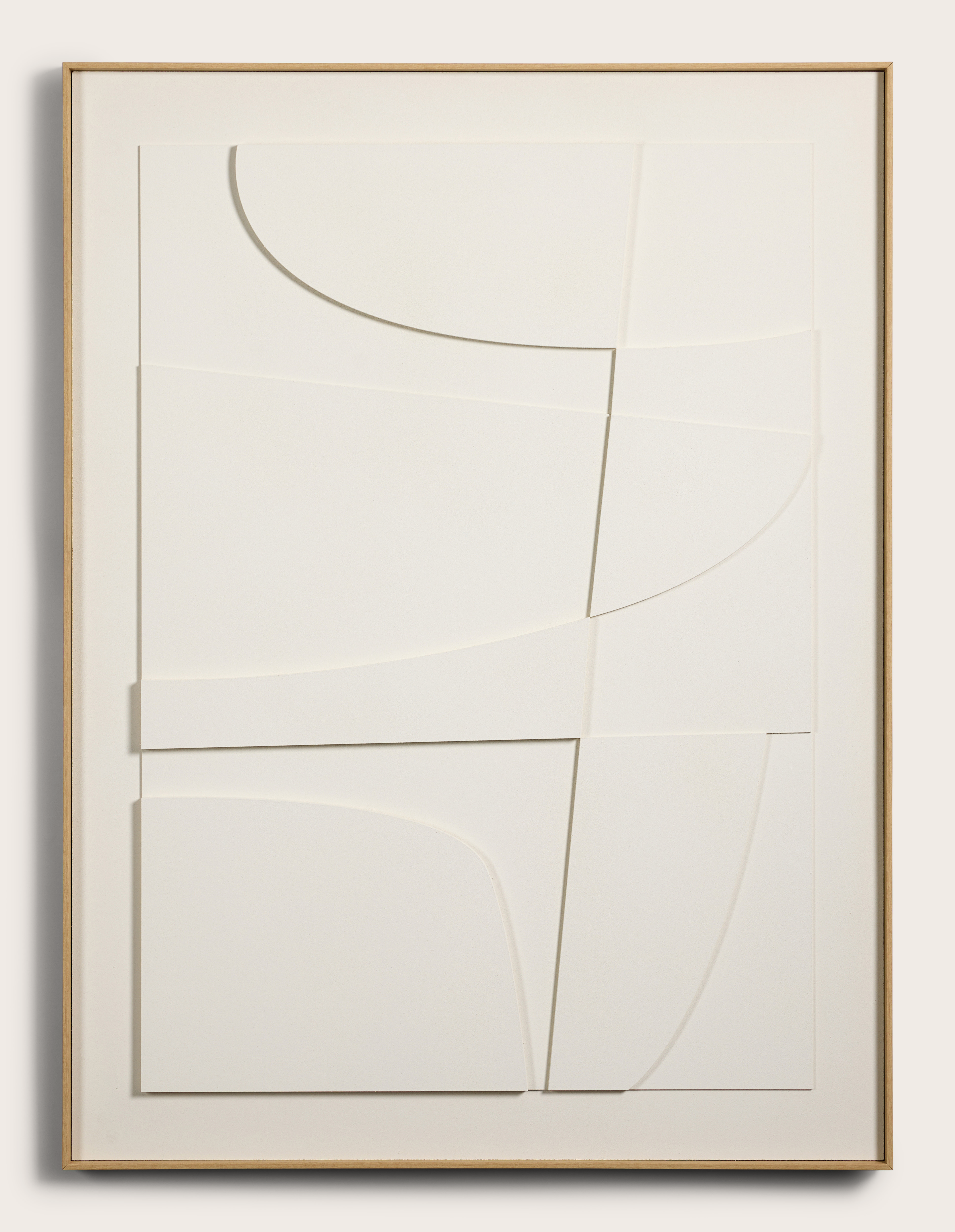 Relief IV 3D wanddecoratie wit 90x120cm