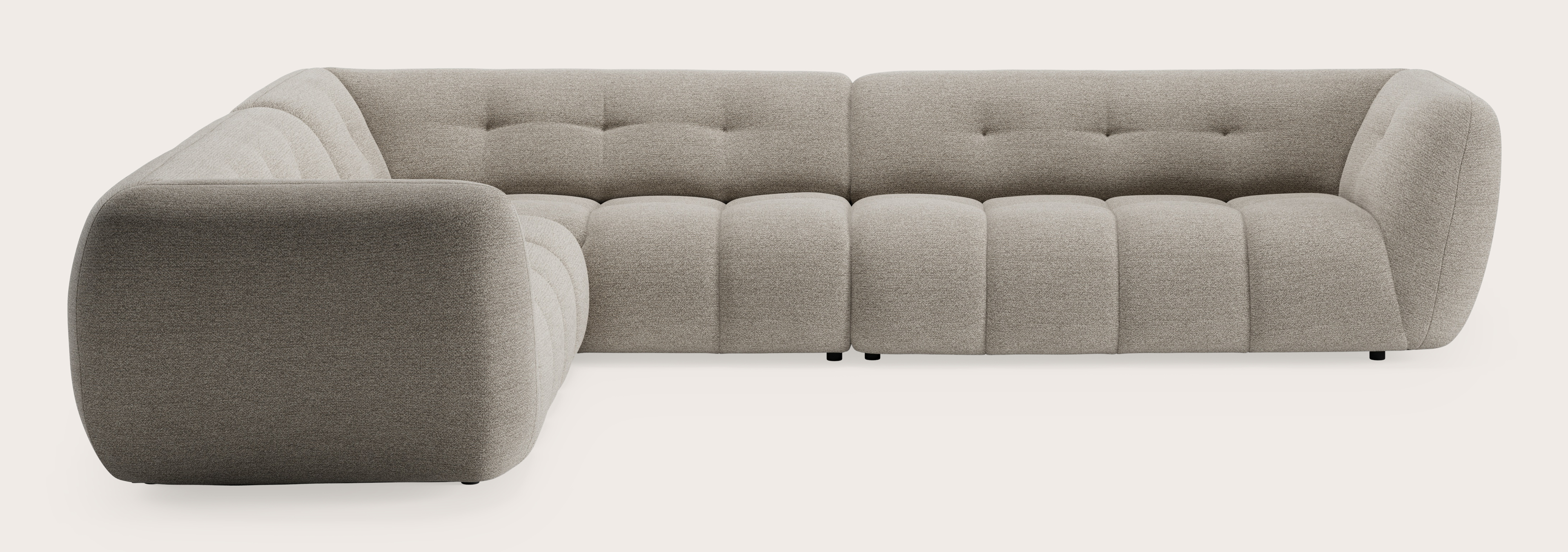 Chubbi hoekzetel 5-zit in Fresco stof Beige