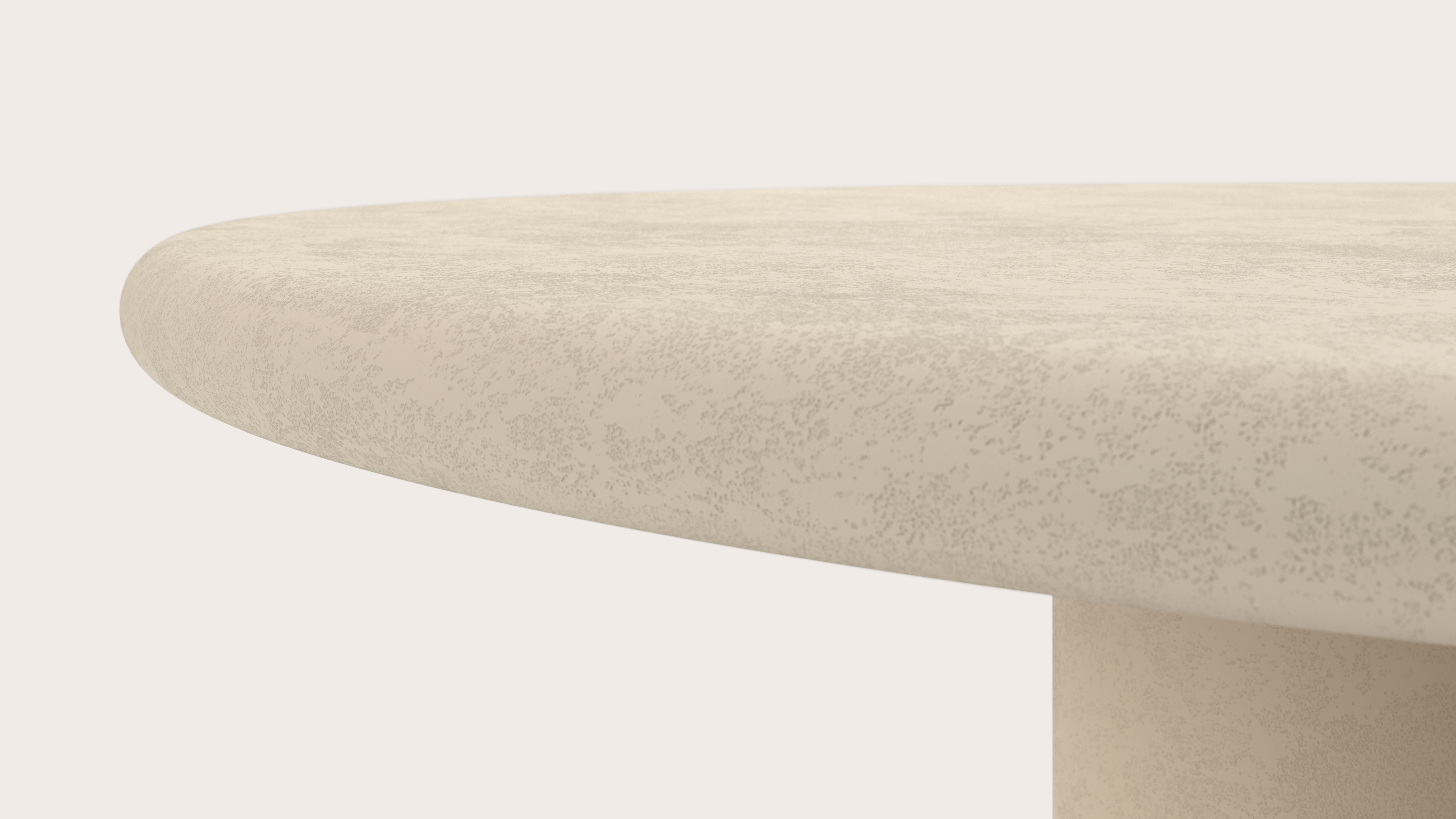 Eettafel Artisano met rond Artisano blad in Claylime kleur Moonglade
