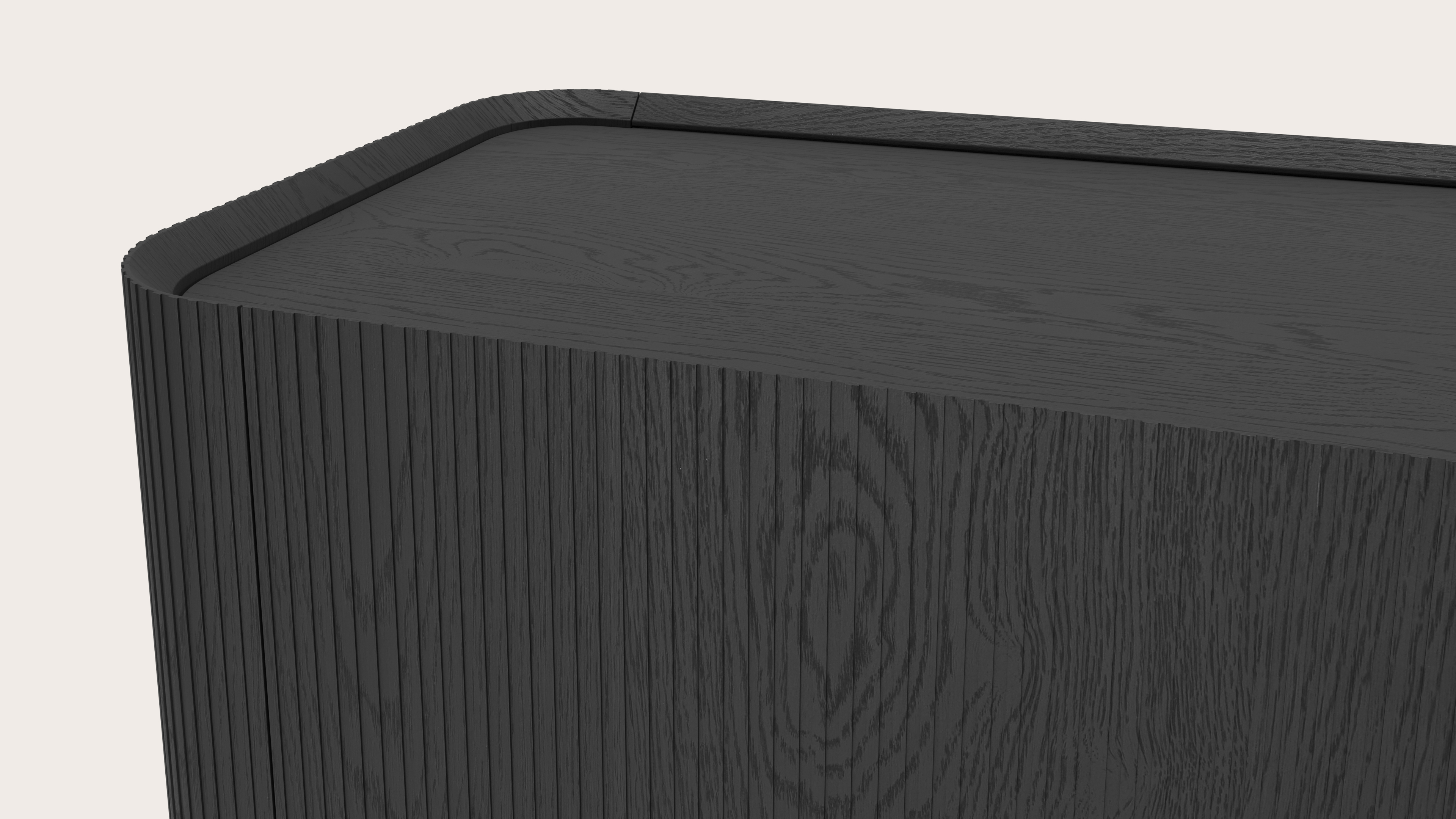 Grivato hoge dressoir in zwarte eik 169 x 45 cm