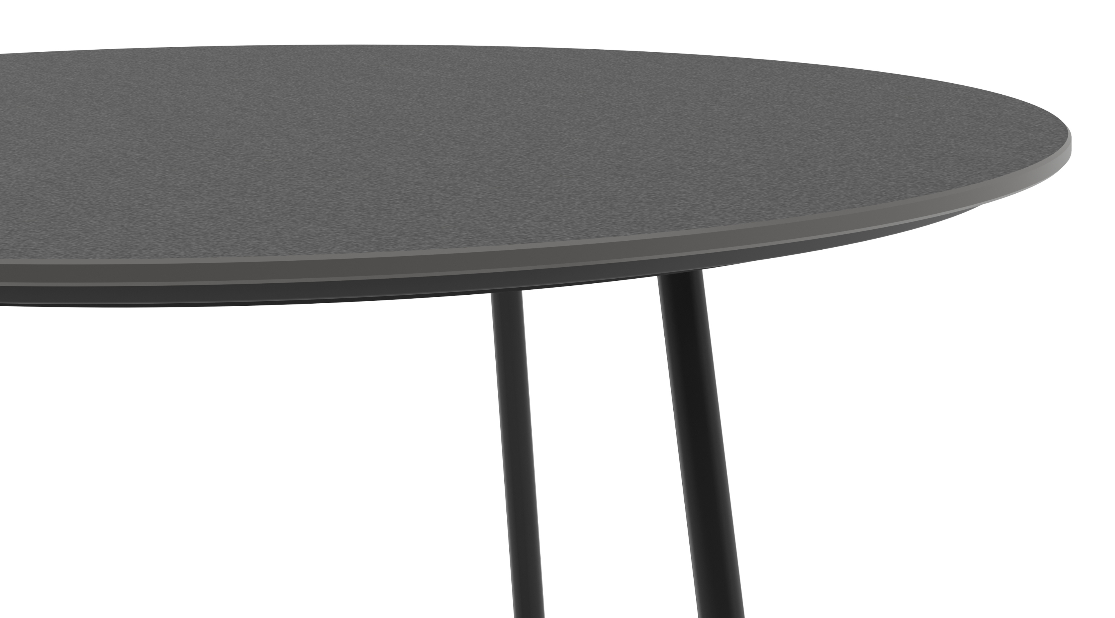 Table d'appoint Marzo armature métal noir avec plateau de table Ceramo en céramique couleur Nero