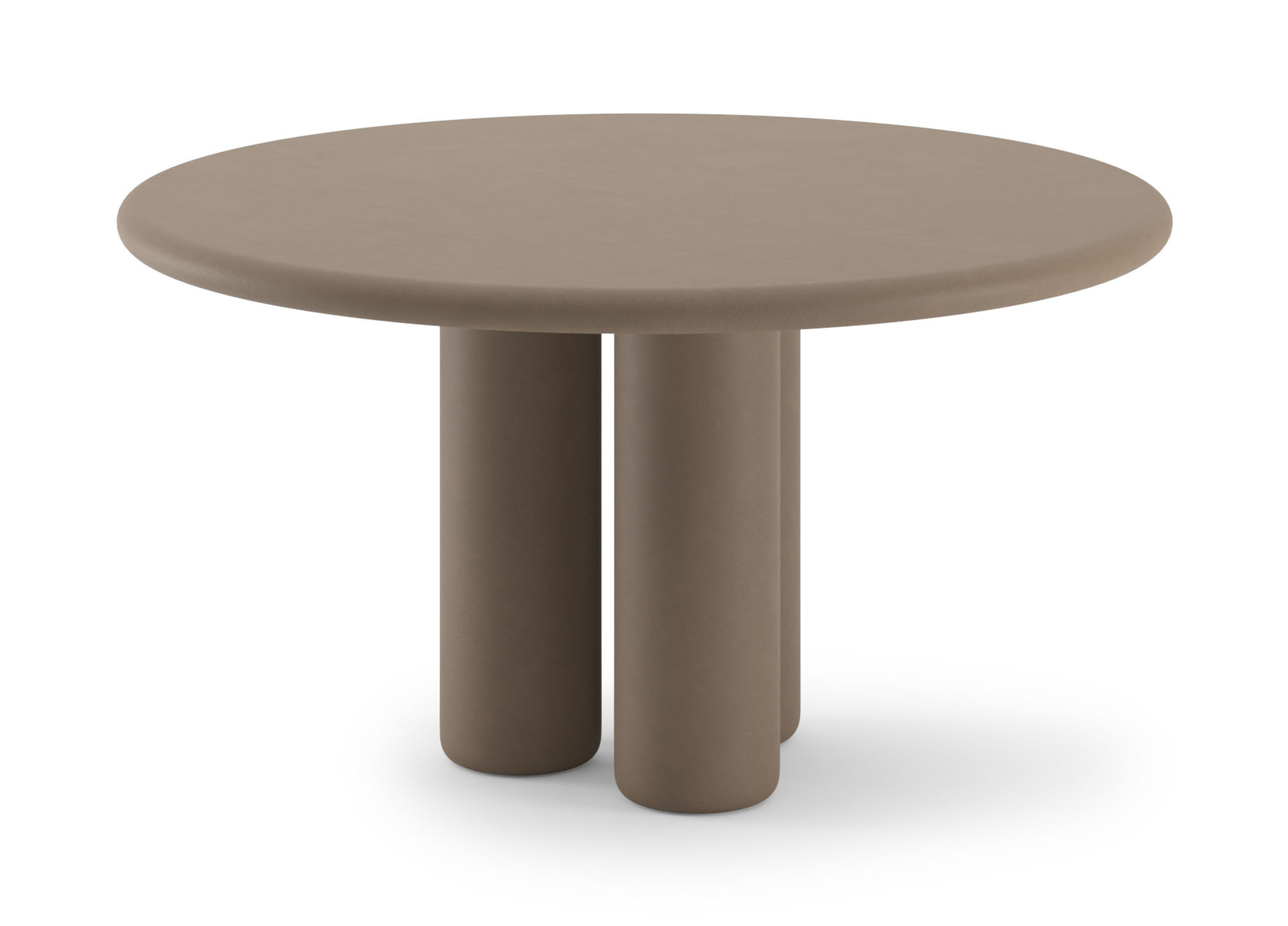 Eettafel Artisano met rond Artisano blad in Claylime kleur Desert