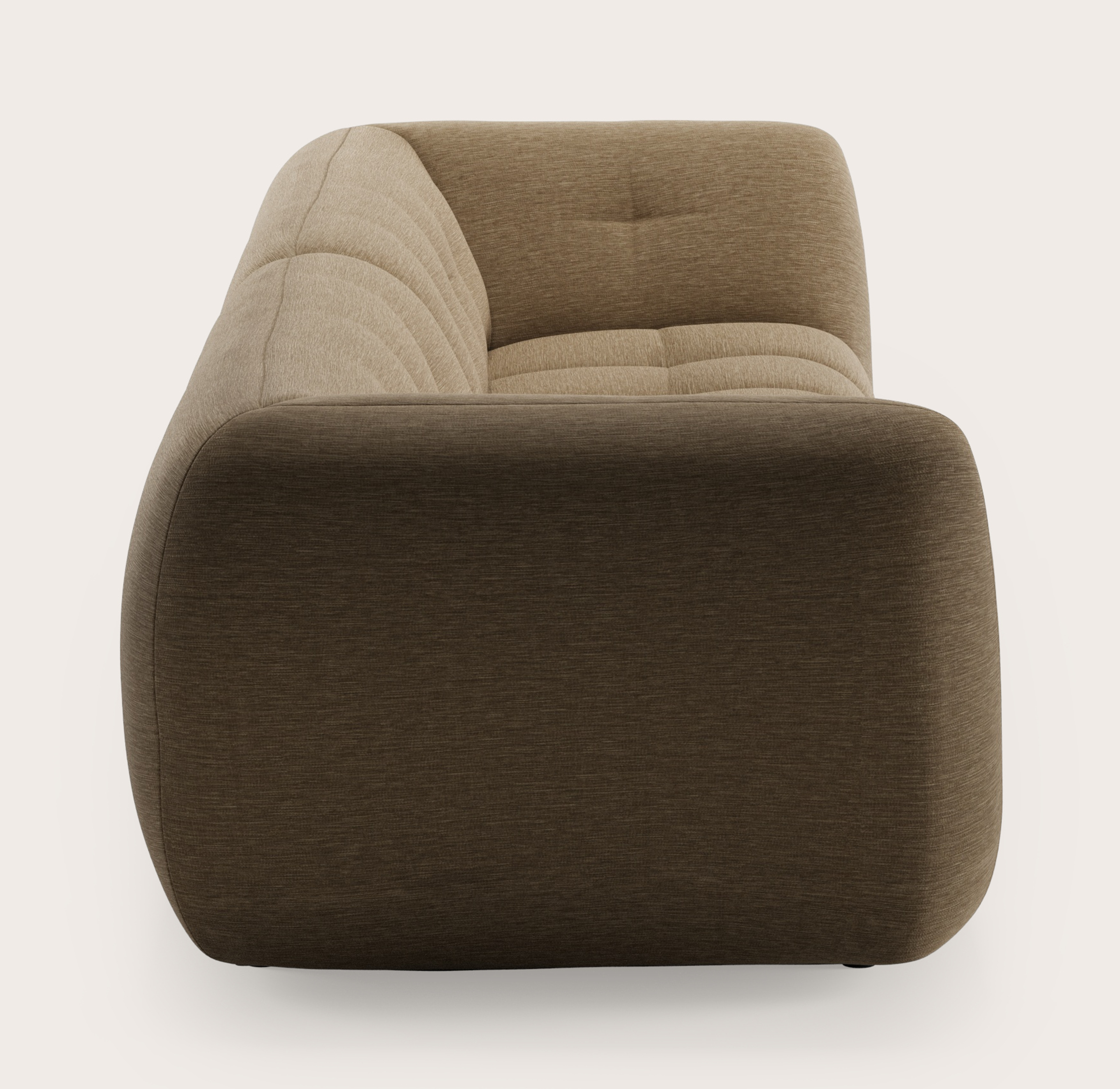 Chubbi canapé 4 places en Alina tissu Beige