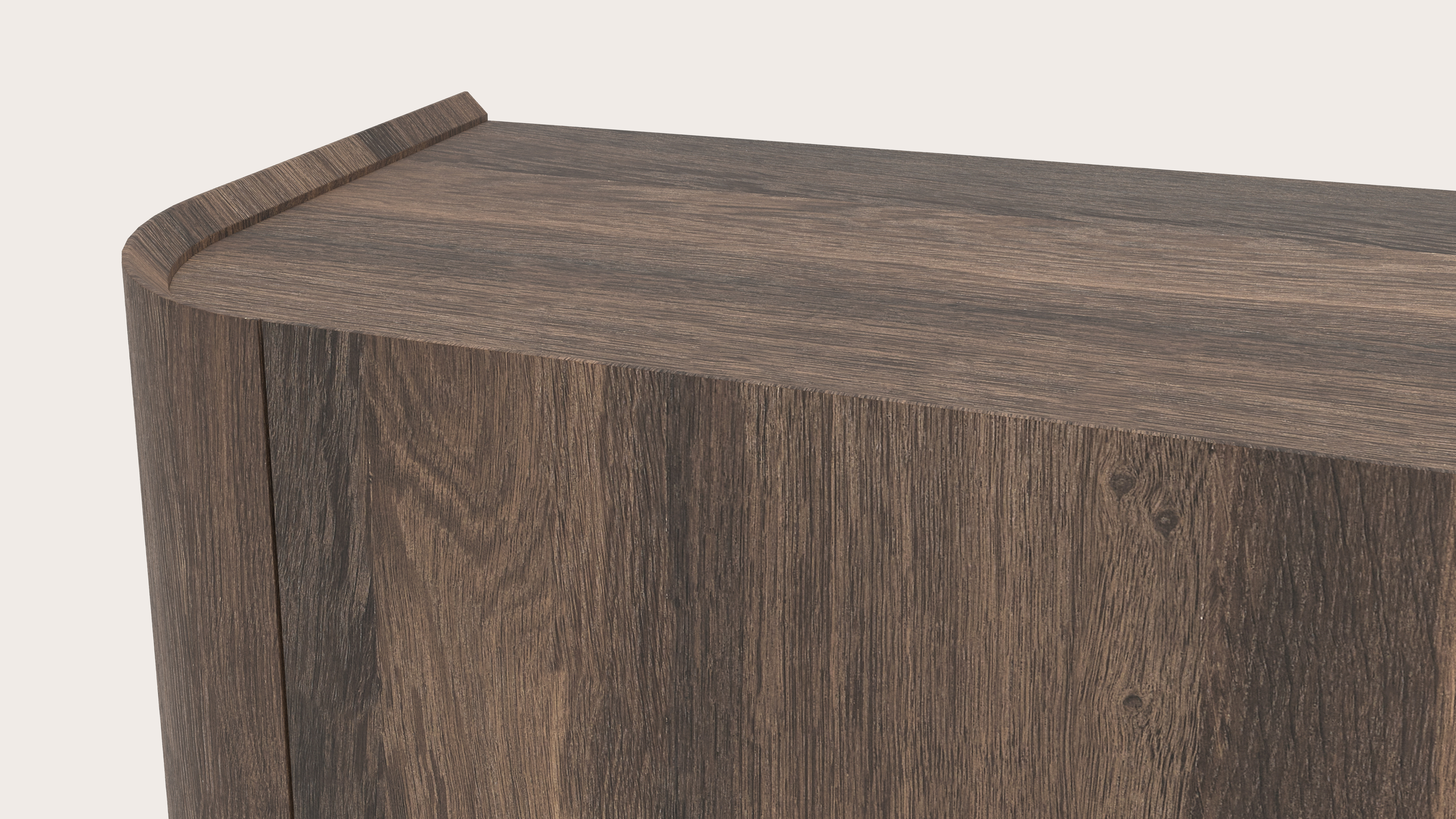 Meuble tv Rondato en chêne fumé 229 x 45 cm
