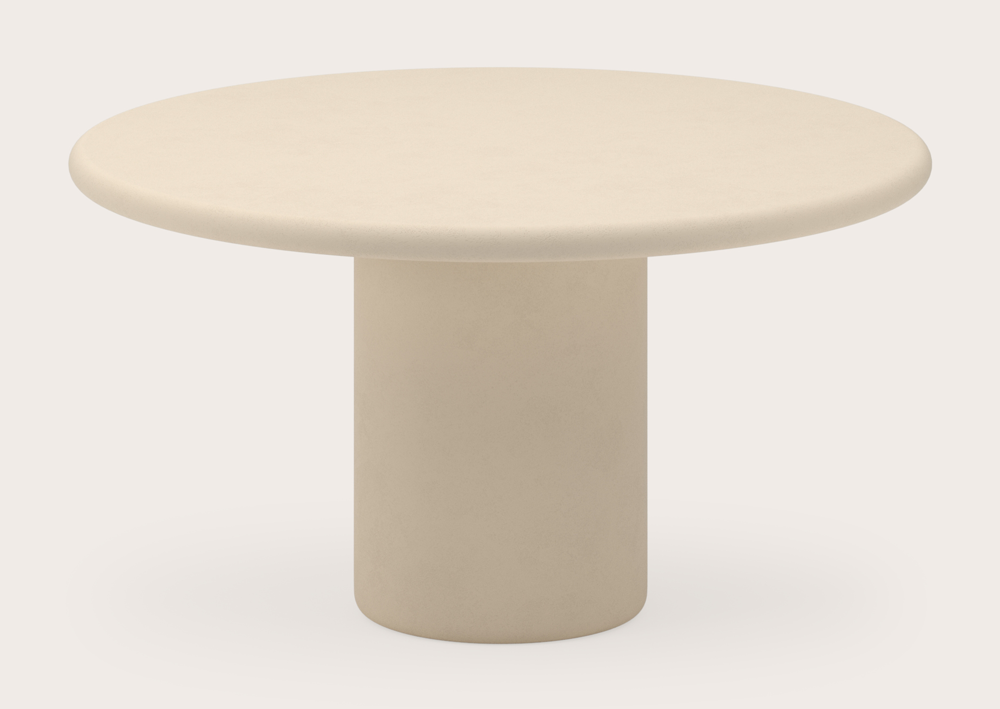 Table de salle à manger Artisano avec plateau Artisano rond en Claylime couleur Moonglade