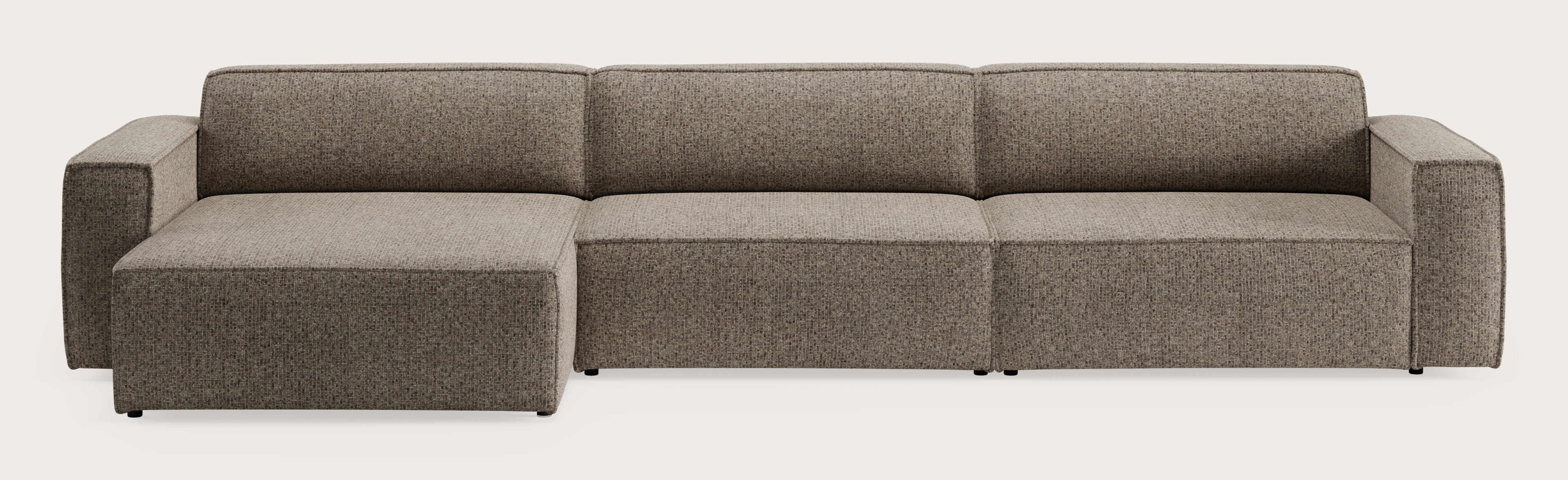 Isola canapé d'angle 5 places en Tessaro tissu Taupe