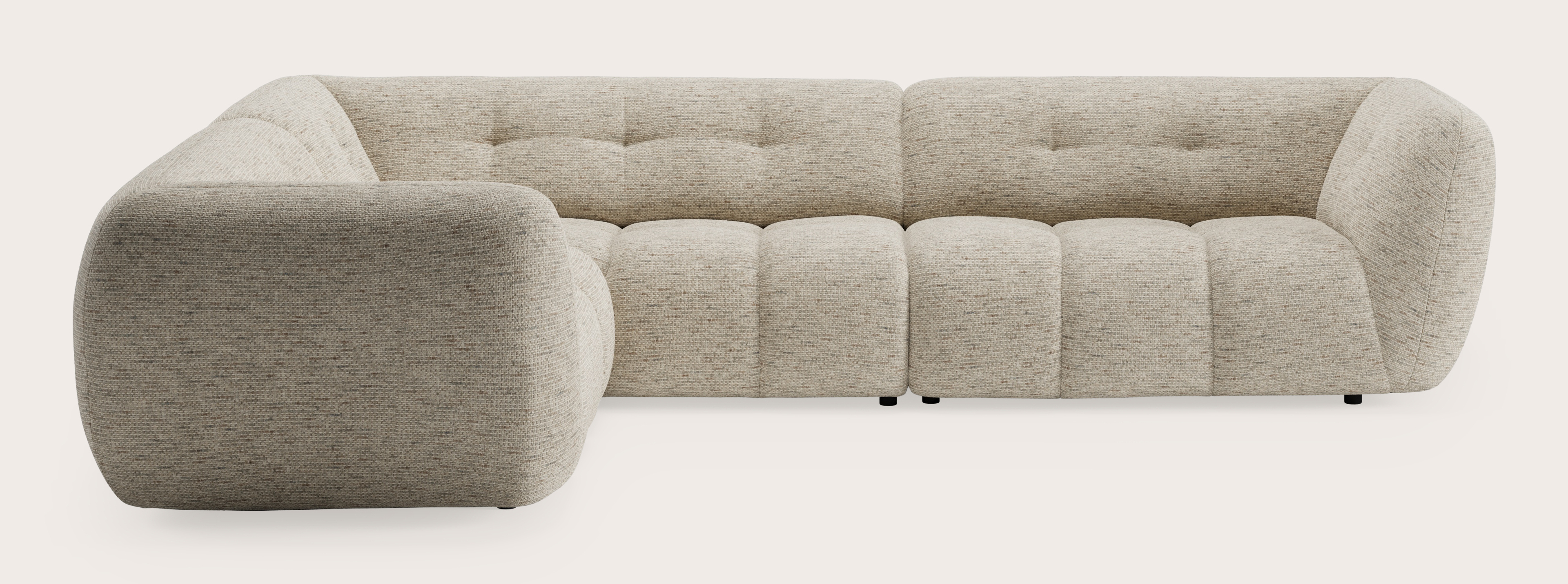 Chubbi canapé d'angle 4 places en Tessaro tissu Beige