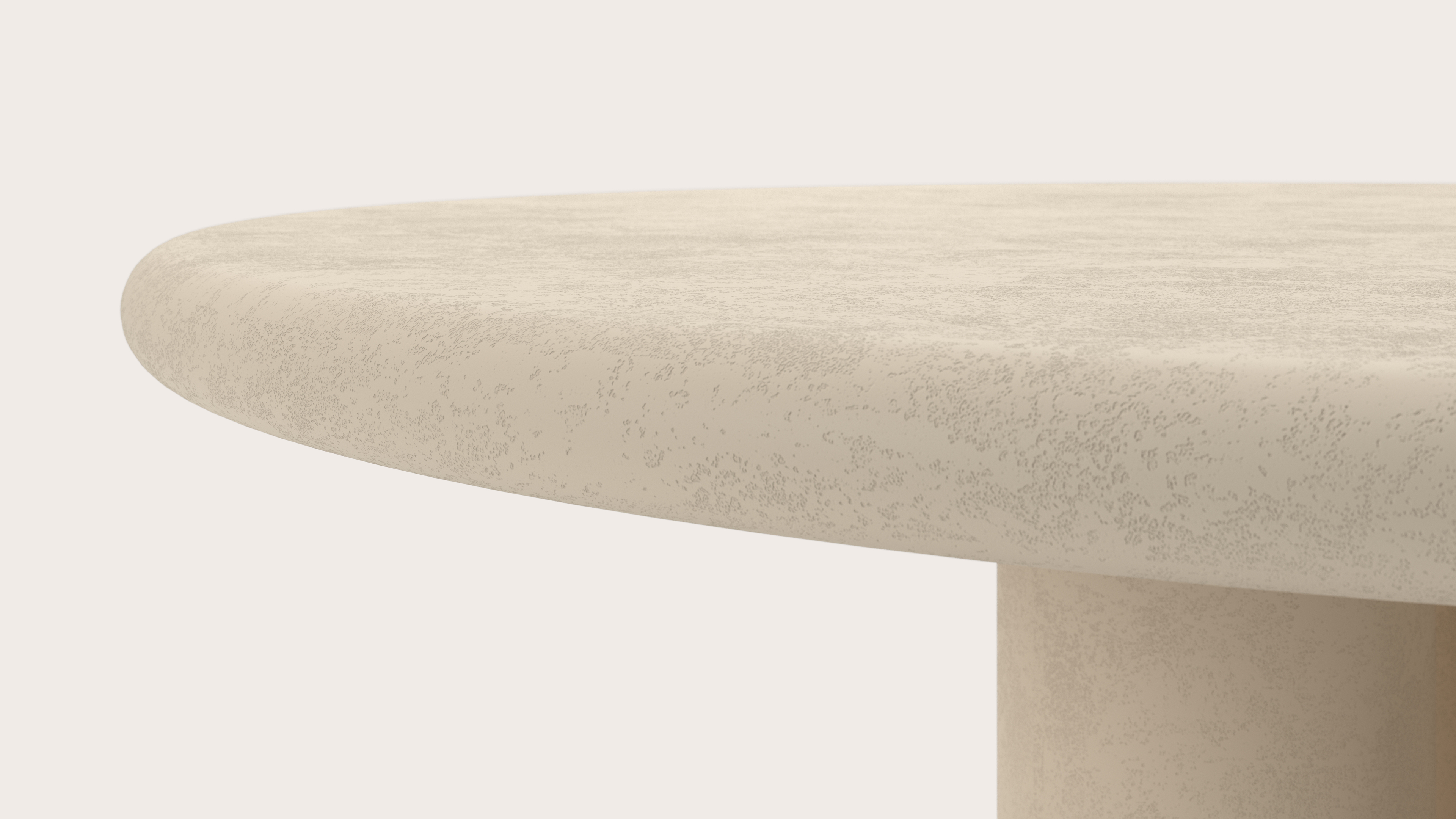 Table de salle à manger Artisano avec plateau Artisano rond en Claylime couleur Moonglade