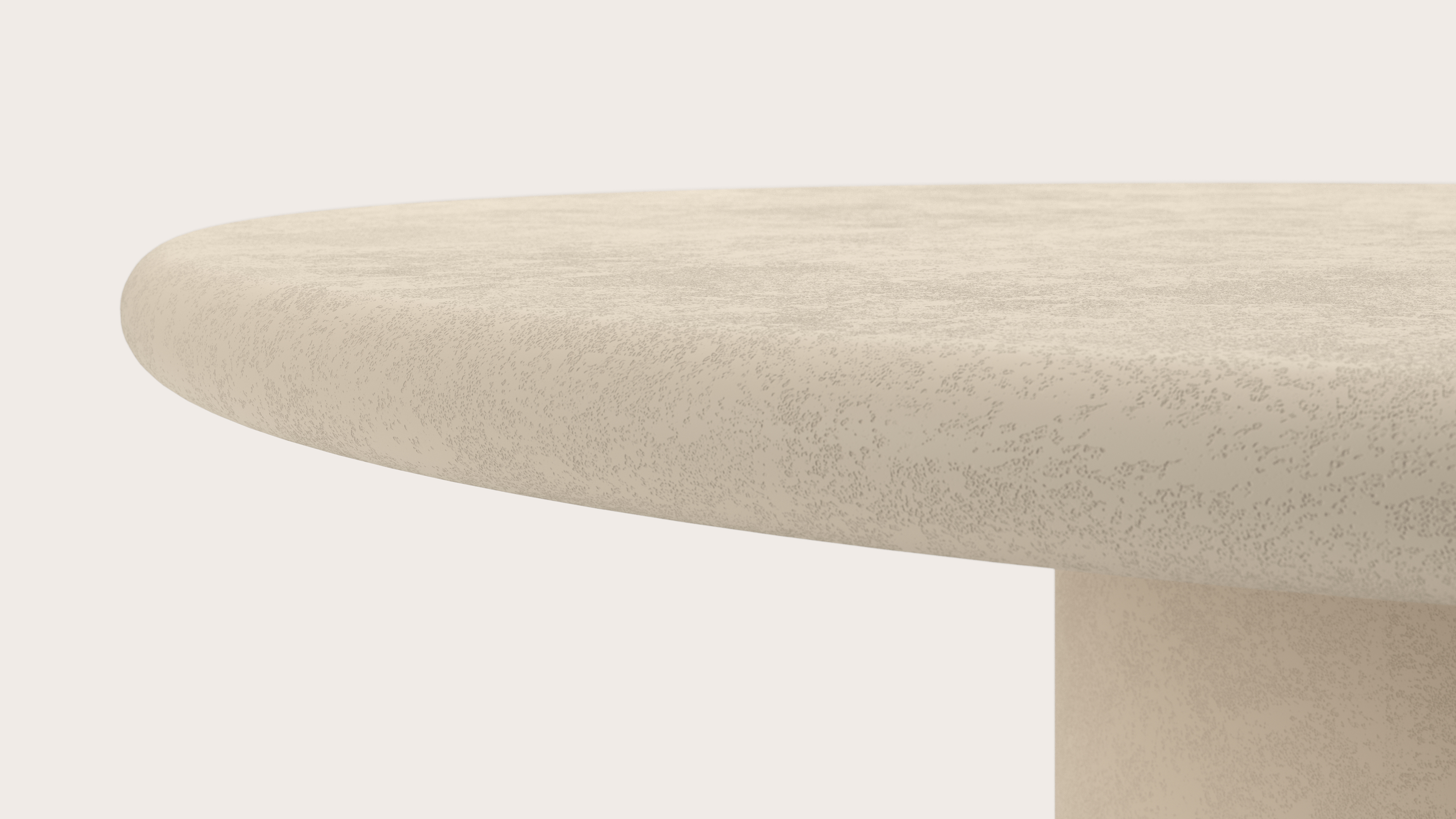 Table de salle à manger Artisano avec plateau Artisano rond en Claylime couleur Moonglade