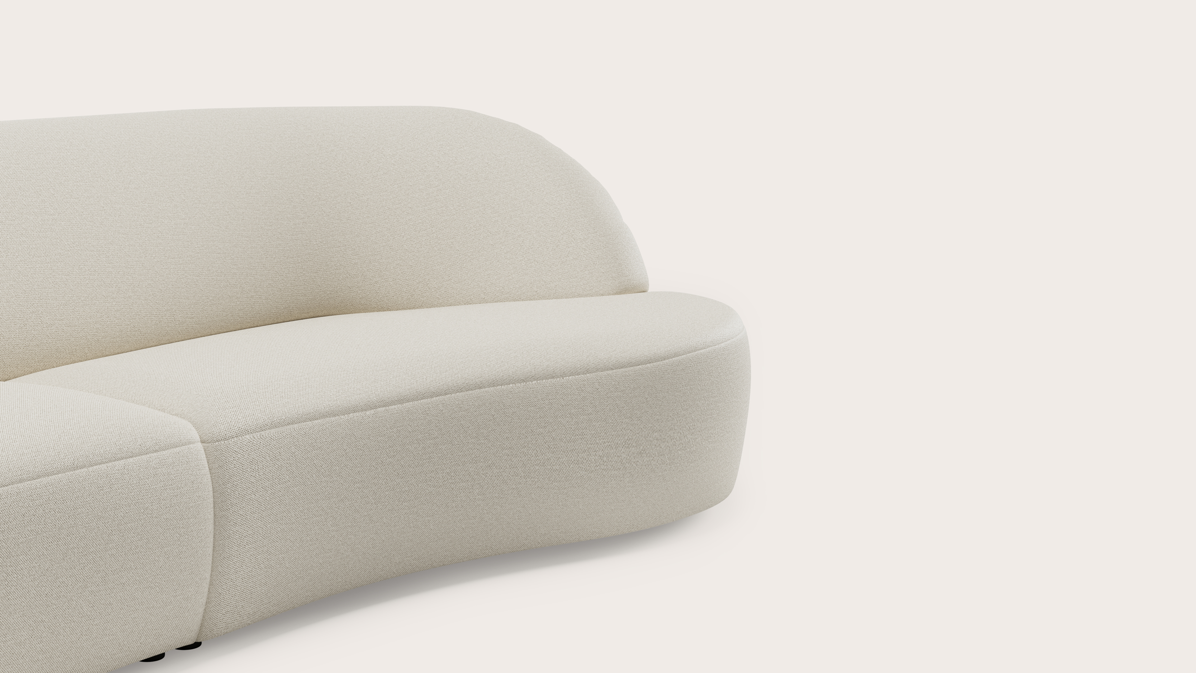 Tubo canapé d'angle 4,5 places en Brio tissu Linen