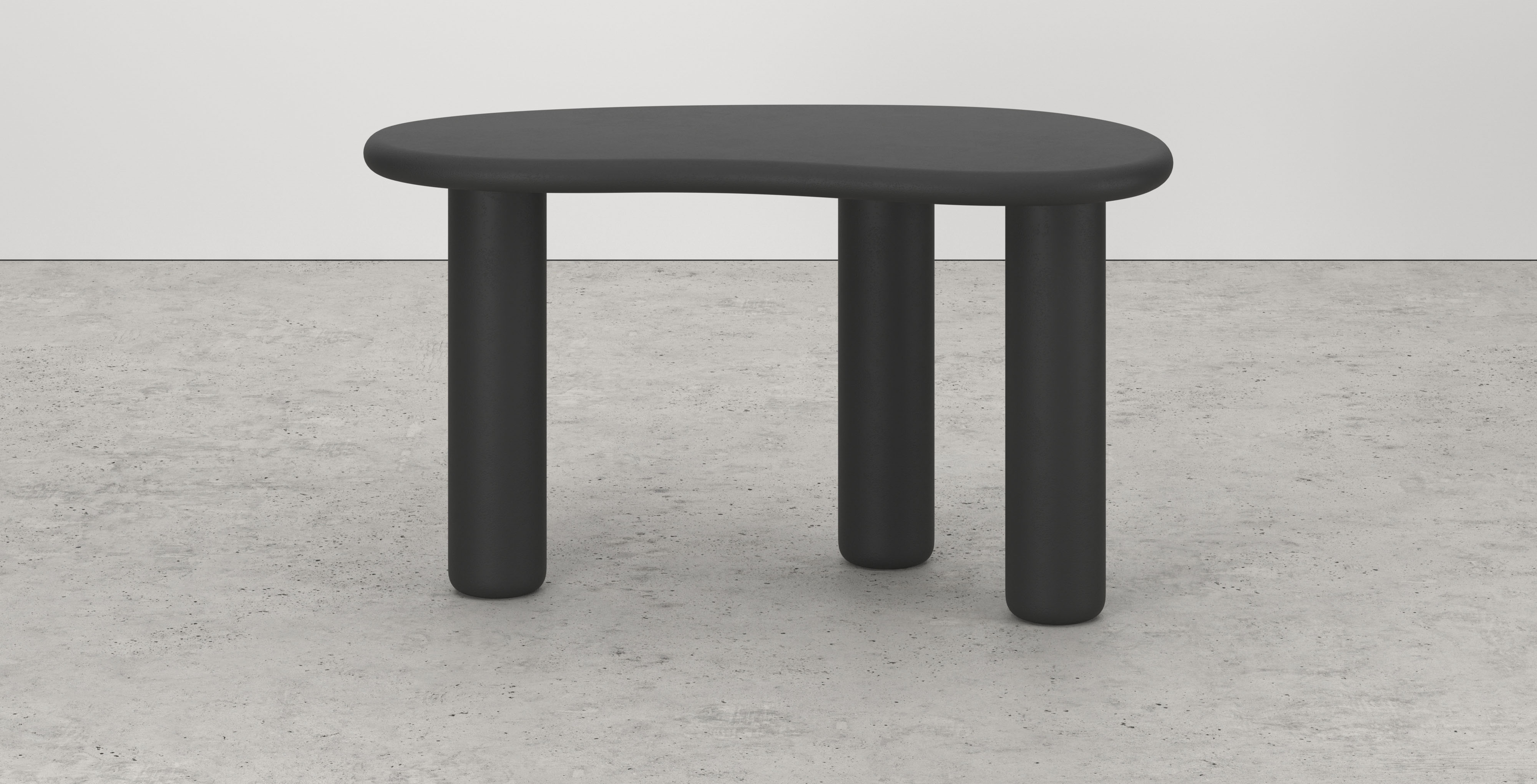 Meuble de console Artisano  forme blob en Claylime couleur Charcoal 135 x 68 x 76 cm