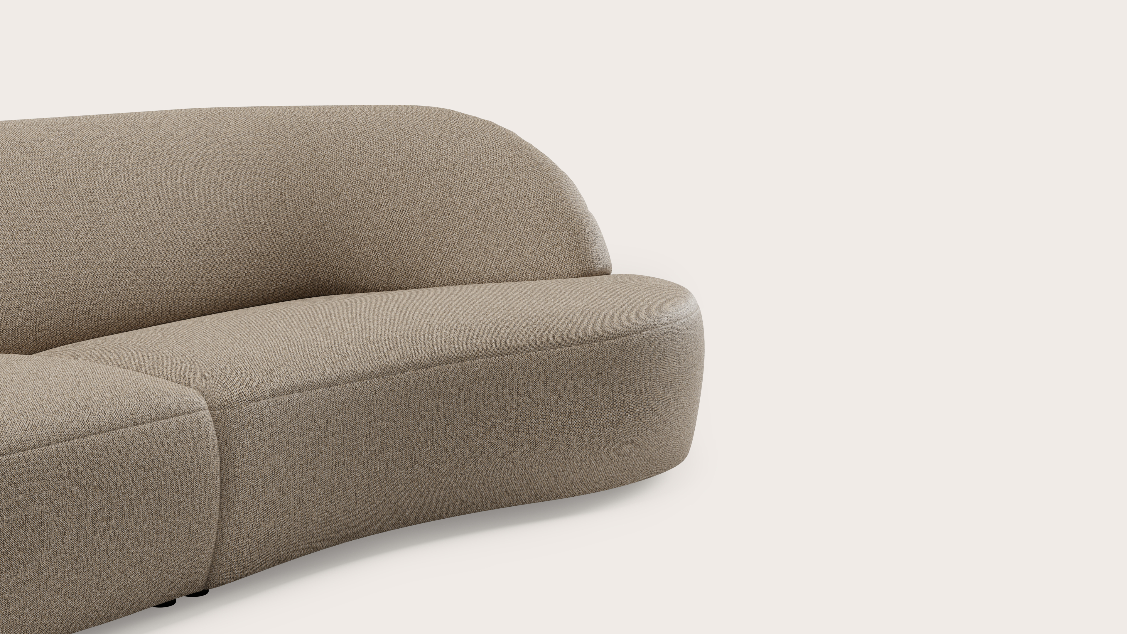 Tubo canapé 4 places en Brio tissu Sesame