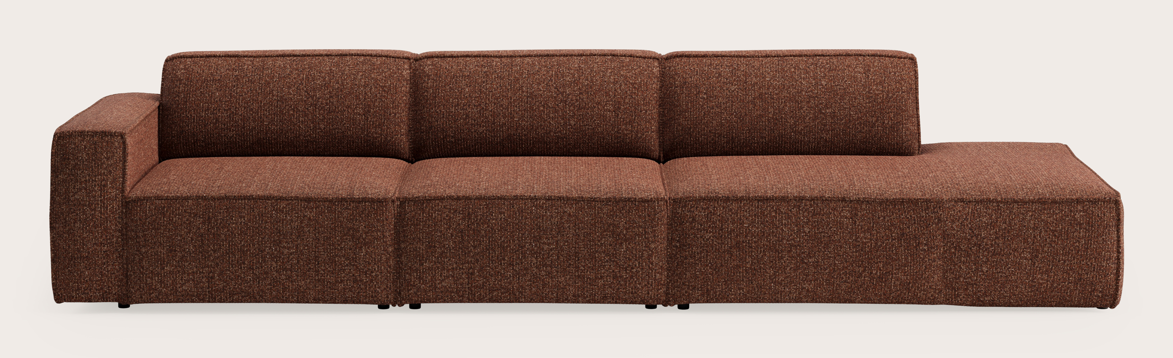 Isola canapé 3,5 places en Tessaro tissu Rust